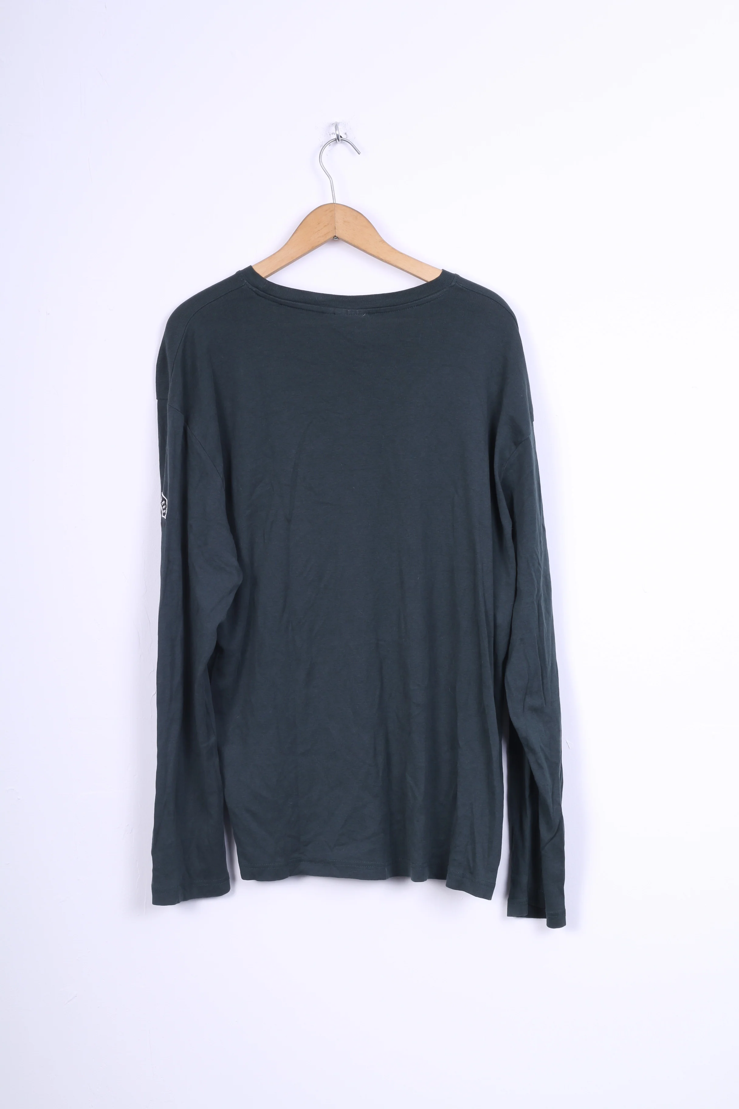 Designers Men Mens XXL T-Shirt Green Cotton Long Sleeve Crew Neck - Image 7