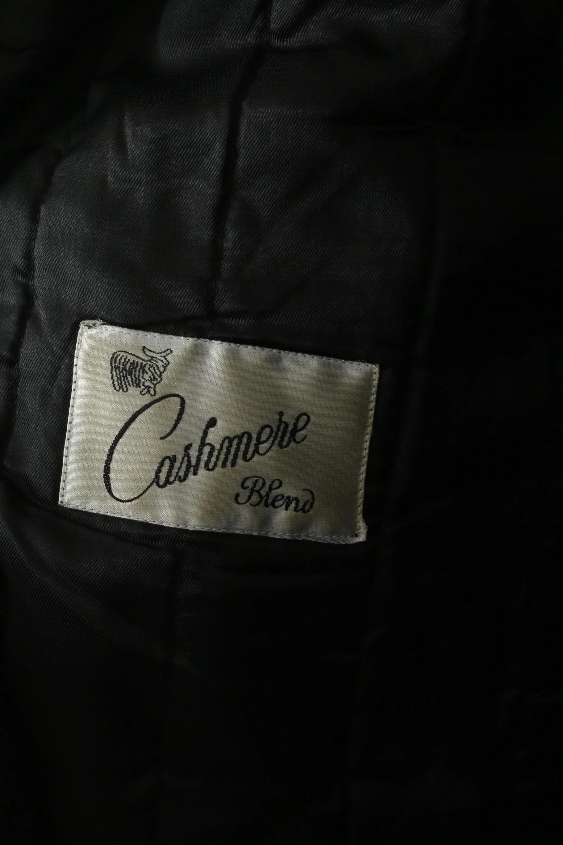 Di Caprio Men 48 XL Coat Black Wool Cashmere Blend Single Breasted Vintage Top - Image 7