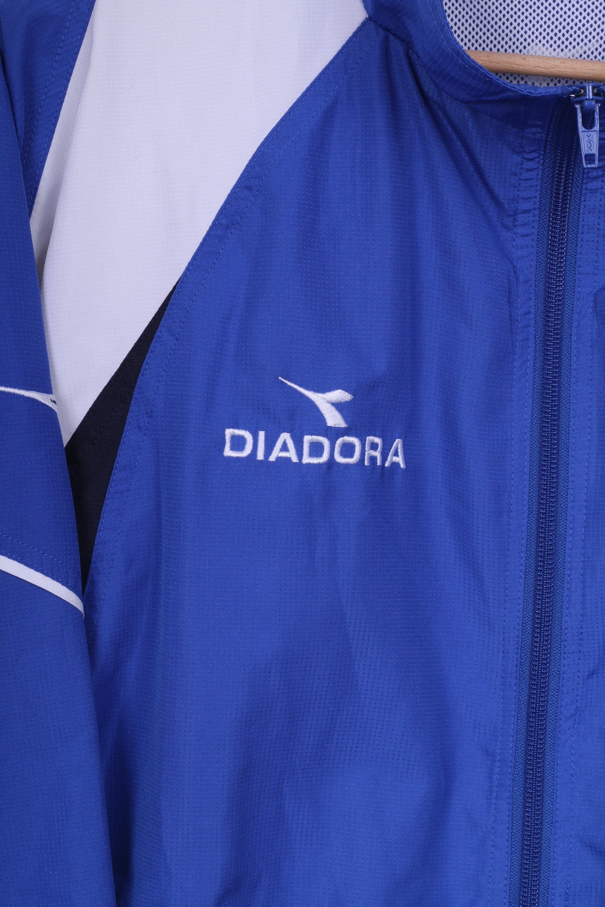 Diadora Boys 170 Jacket Blue Full Zipper Sport Training Lightweight - Image 3