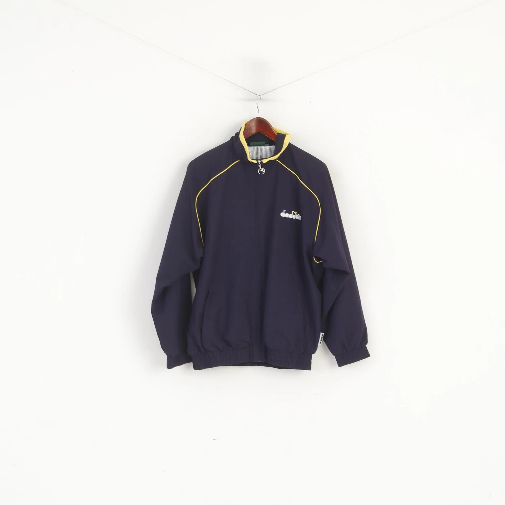 Diadora Men S Jacket Navy Bomber Vintrage Sportswear Zip Up Training Sport Track Top - Image 2