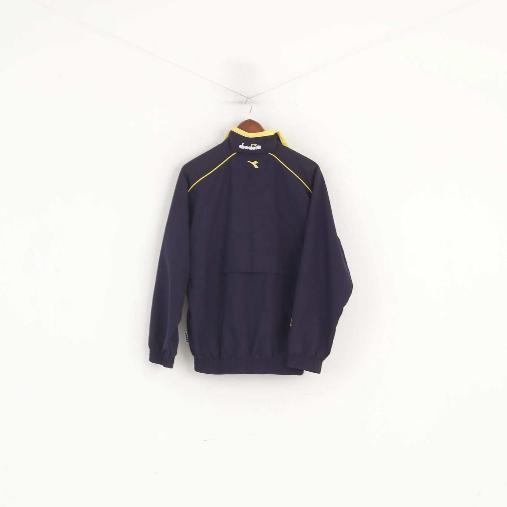 Diadora Men S Jacket Navy Bomber Vintrage Sportswear Zip Up Training Sport Track Top - Image 7