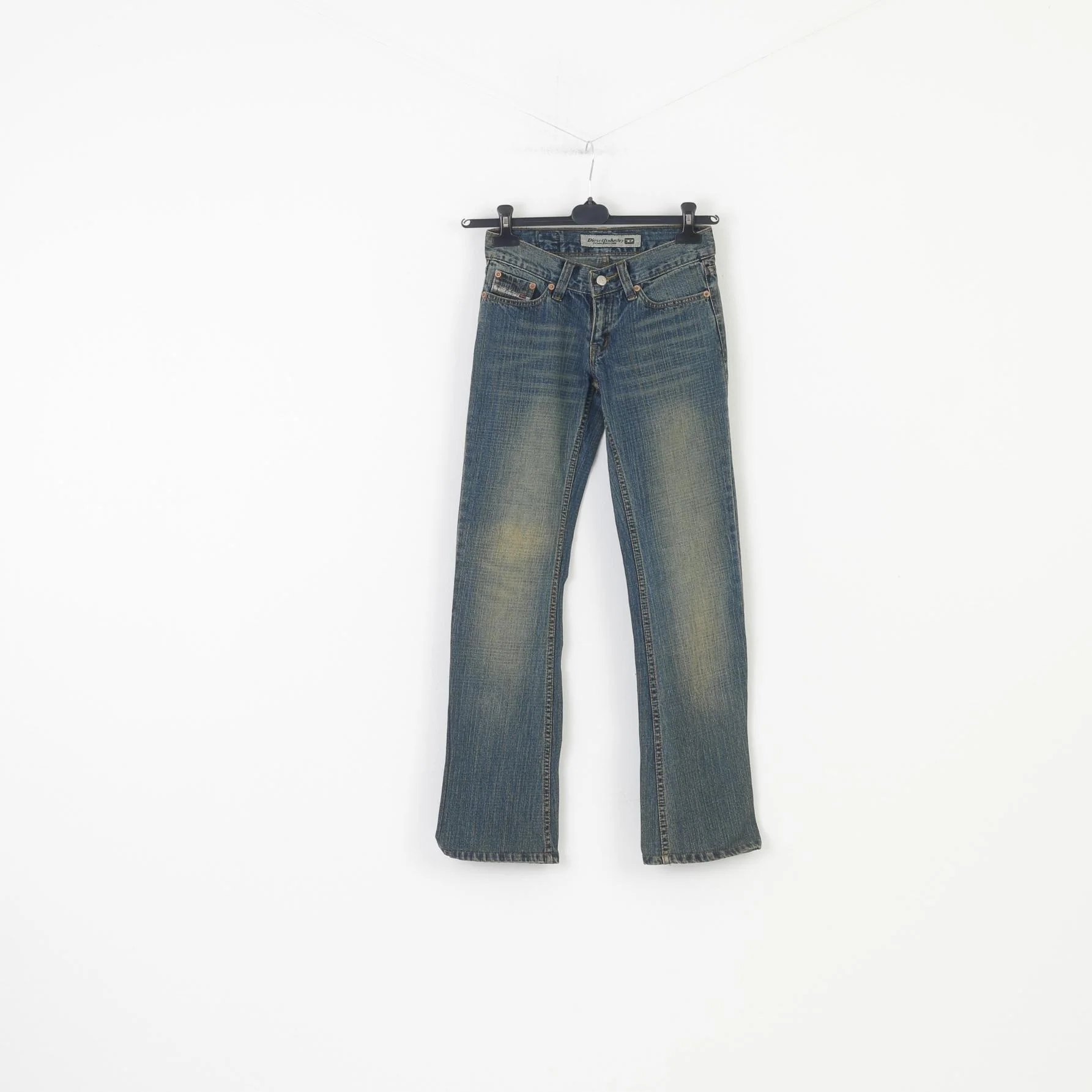 Diesel Men 26 Trousers Blue Jeans Cotton Washed Look Classic Vintage Pants