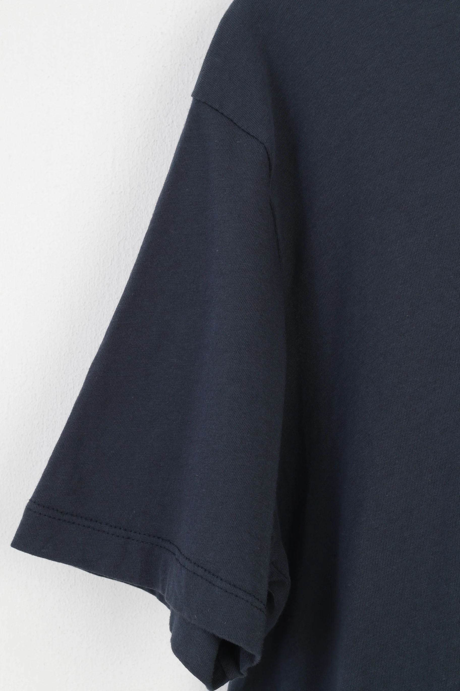 Diesel Men M T-Shirt Navy Cotton Crew Neck Stretch Vintage Logo Short Sleeve Top - Image 3