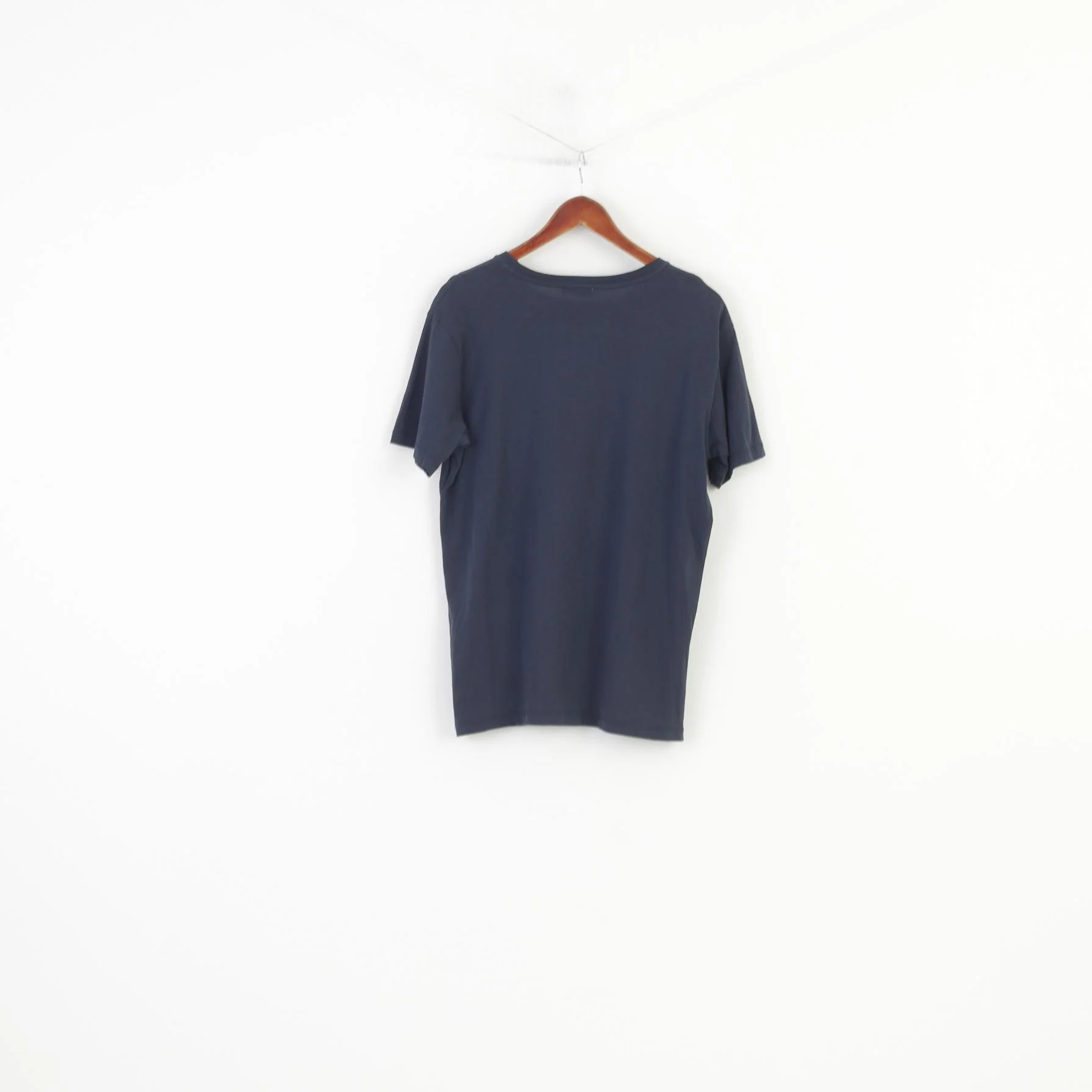 Diesel Men M T-Shirt Navy Cotton Crew Neck Stretch Vintage Logo Short Sleeve Top - Image 7