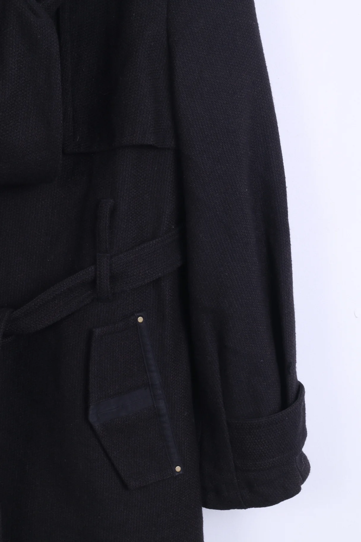 Diesel Womens S Jacket Single Breasted Black Wool - Image 2