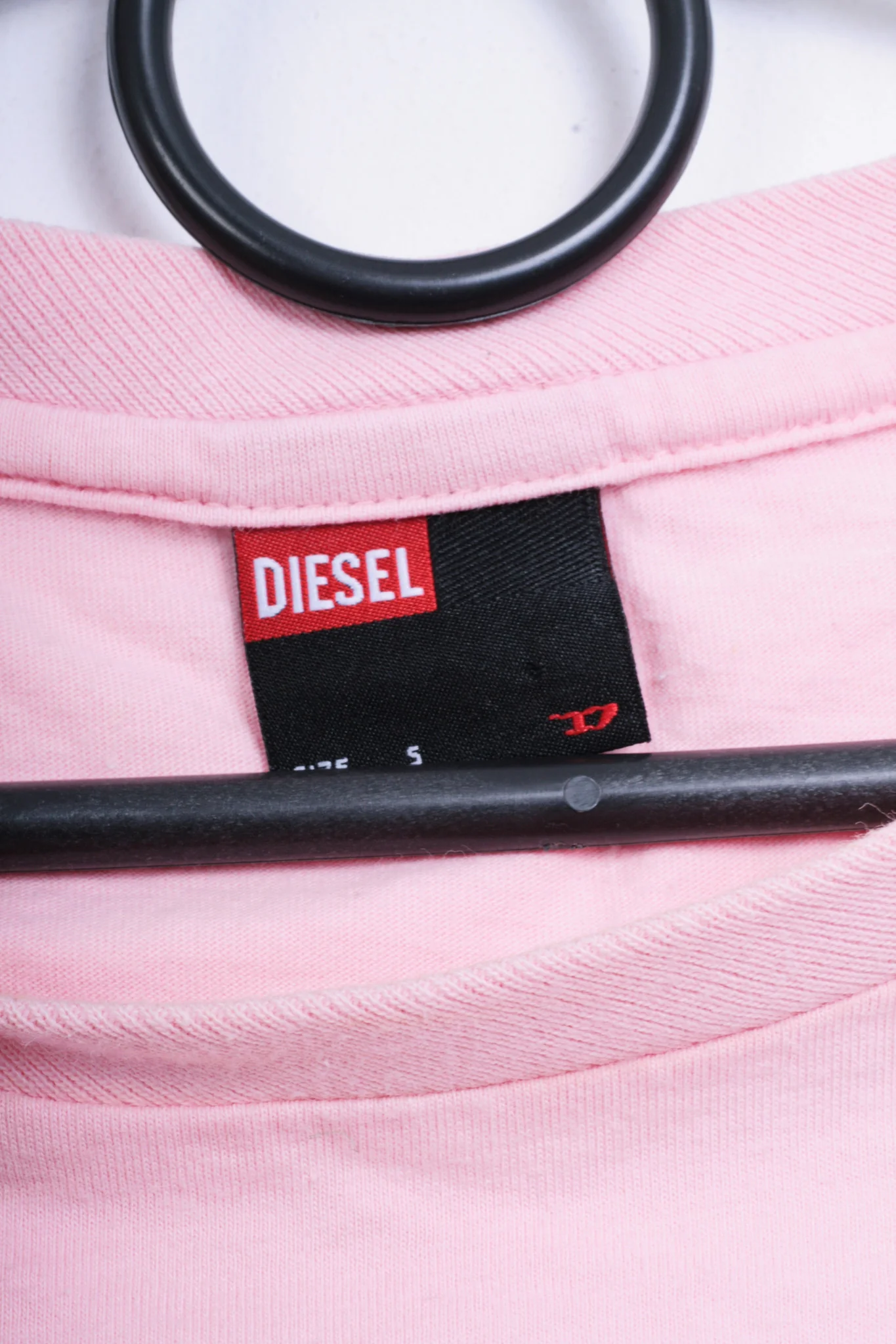 Diesel Womens S T-Shirt Pink Crew Neck Cotton Summer - Image 4
