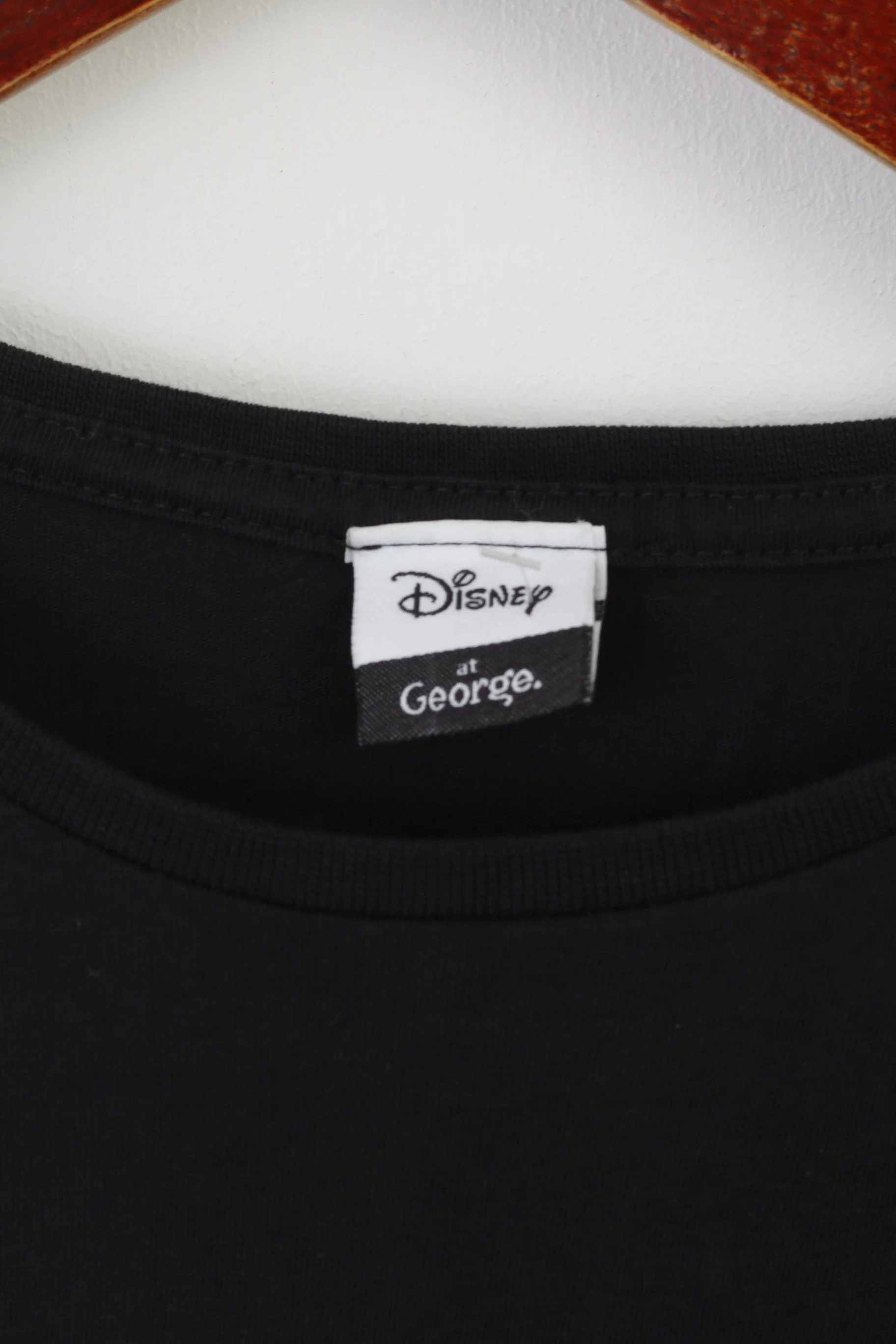 Disney at George Men S Shirt Black Cotton Graphic Party with an Animal Top - Image 3