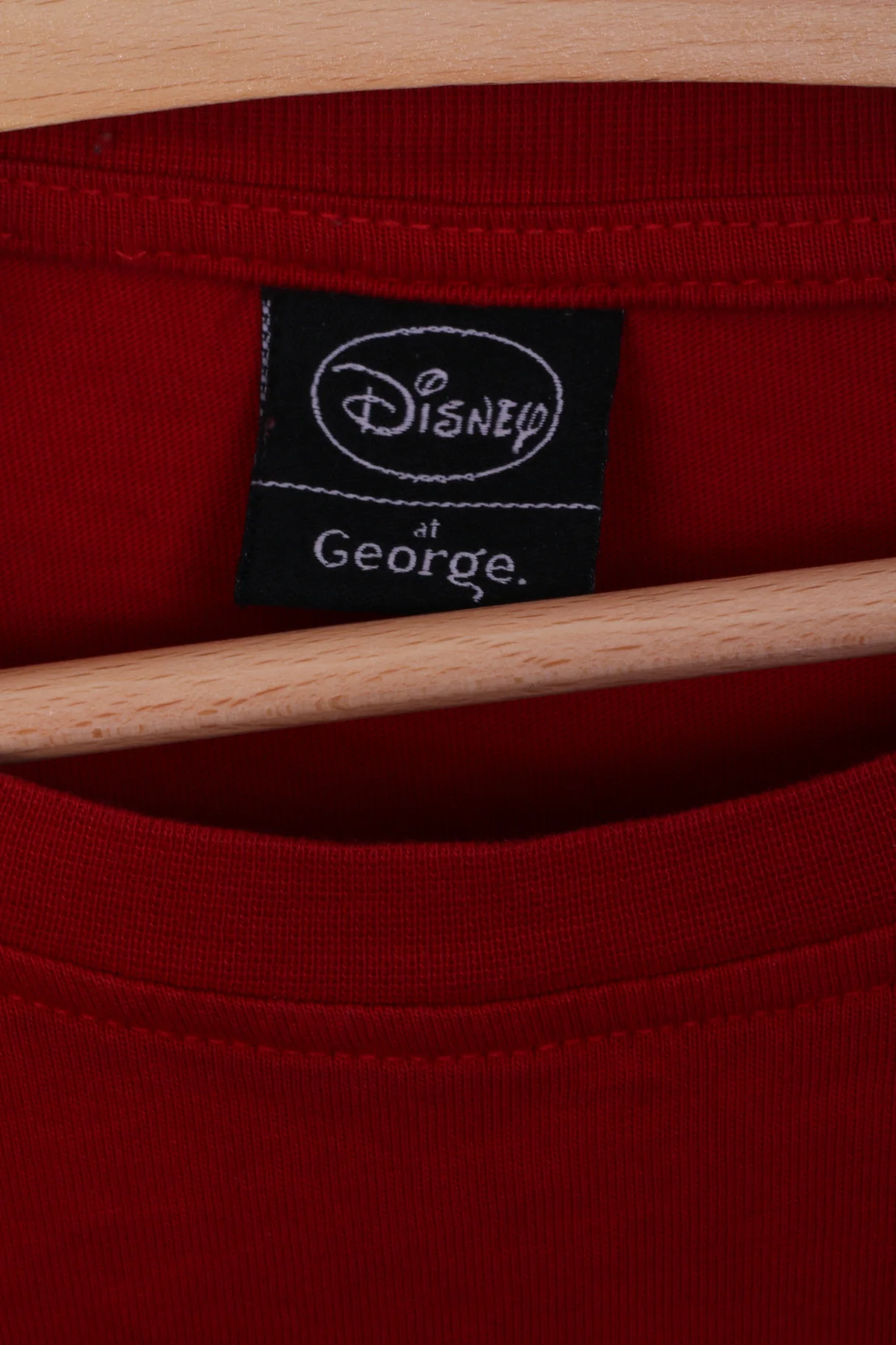 Disney at George Mens S Graphic T-Shirt Crew Neck Red I Owe It's Off To Work We Go! - Image 2