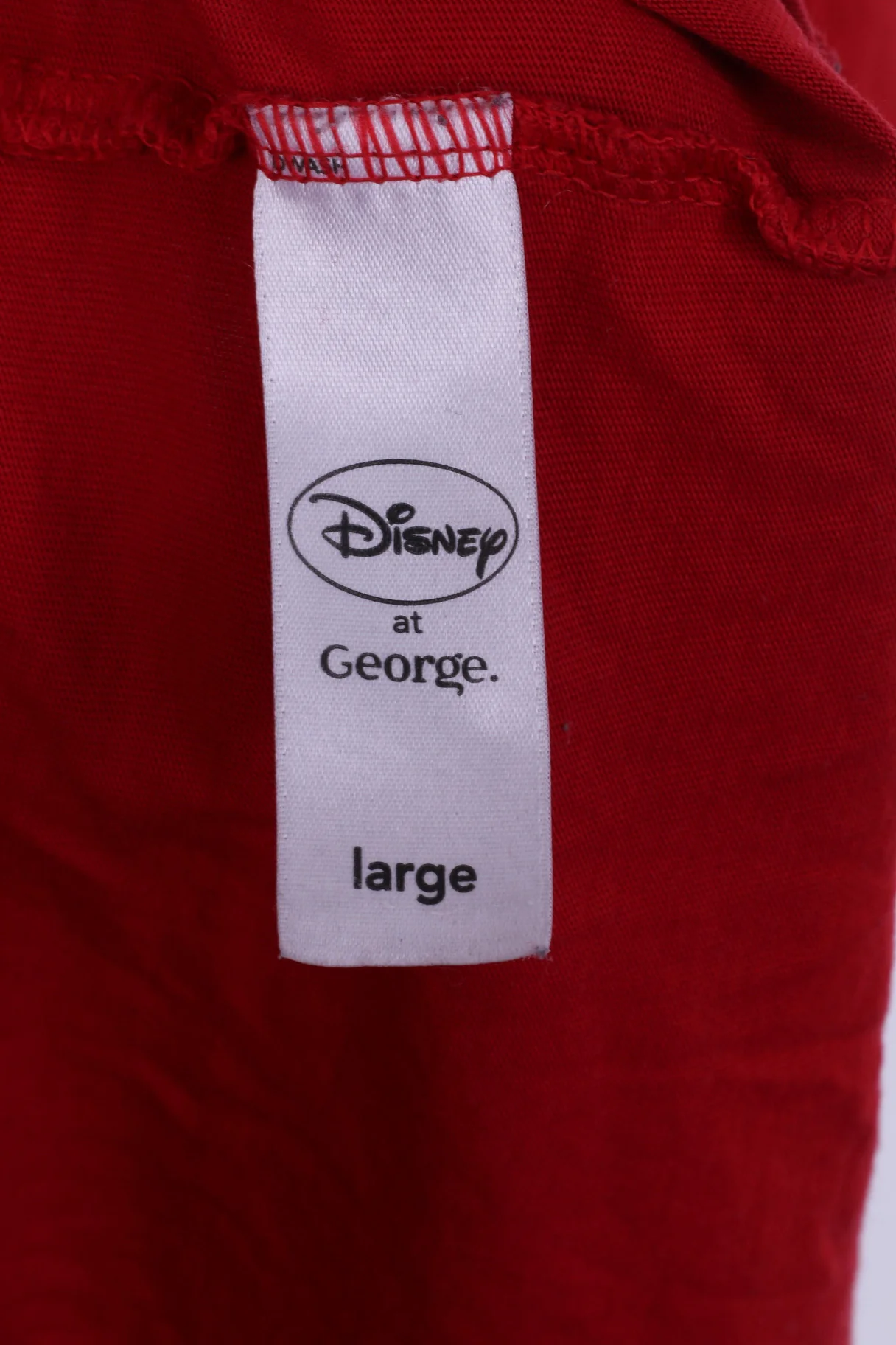 Disney at George Mens S Graphic T-Shirt Crew Neck Red I Owe It's Off To Work We Go! - Image 3