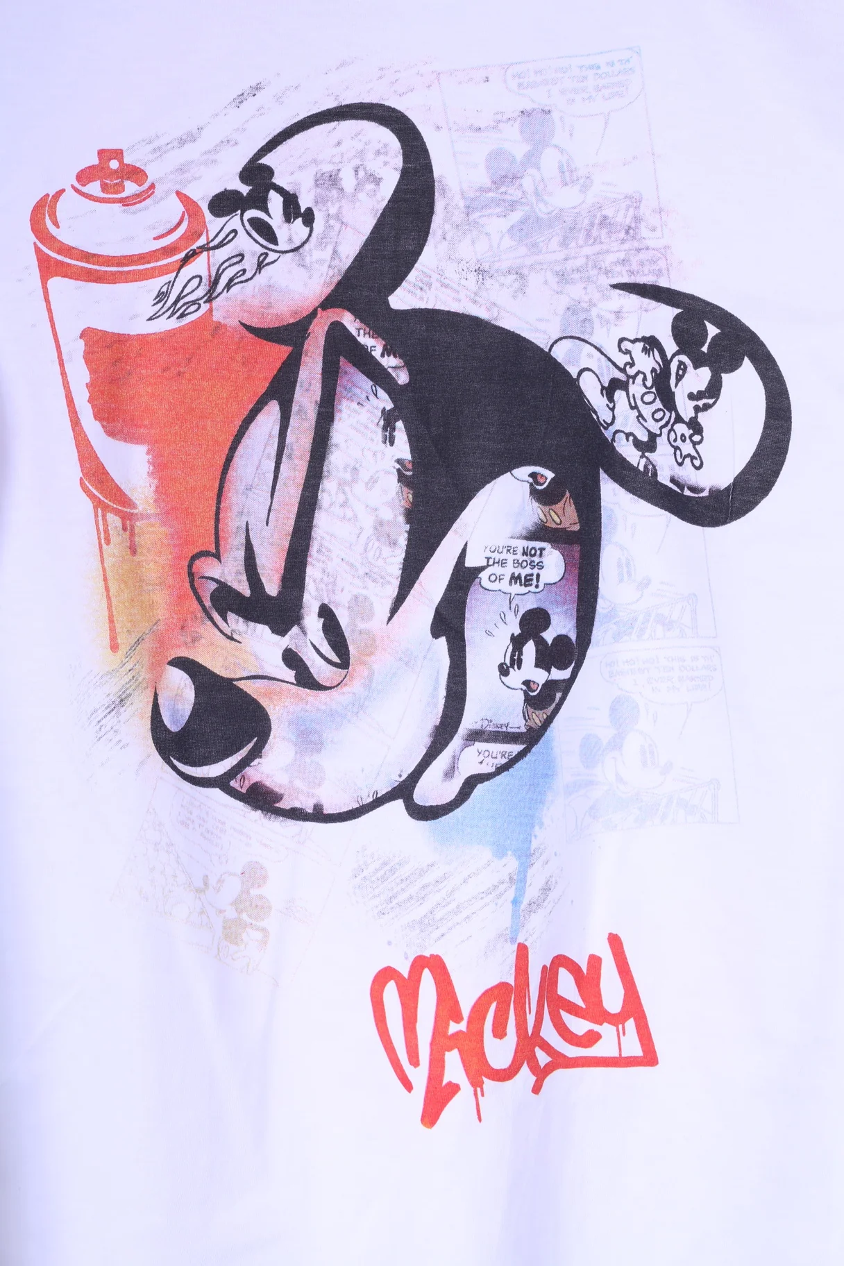 Disney Boys 158 12-13Age Shirt Graphic Mickey White Long Sleeve Cotton - Image 3