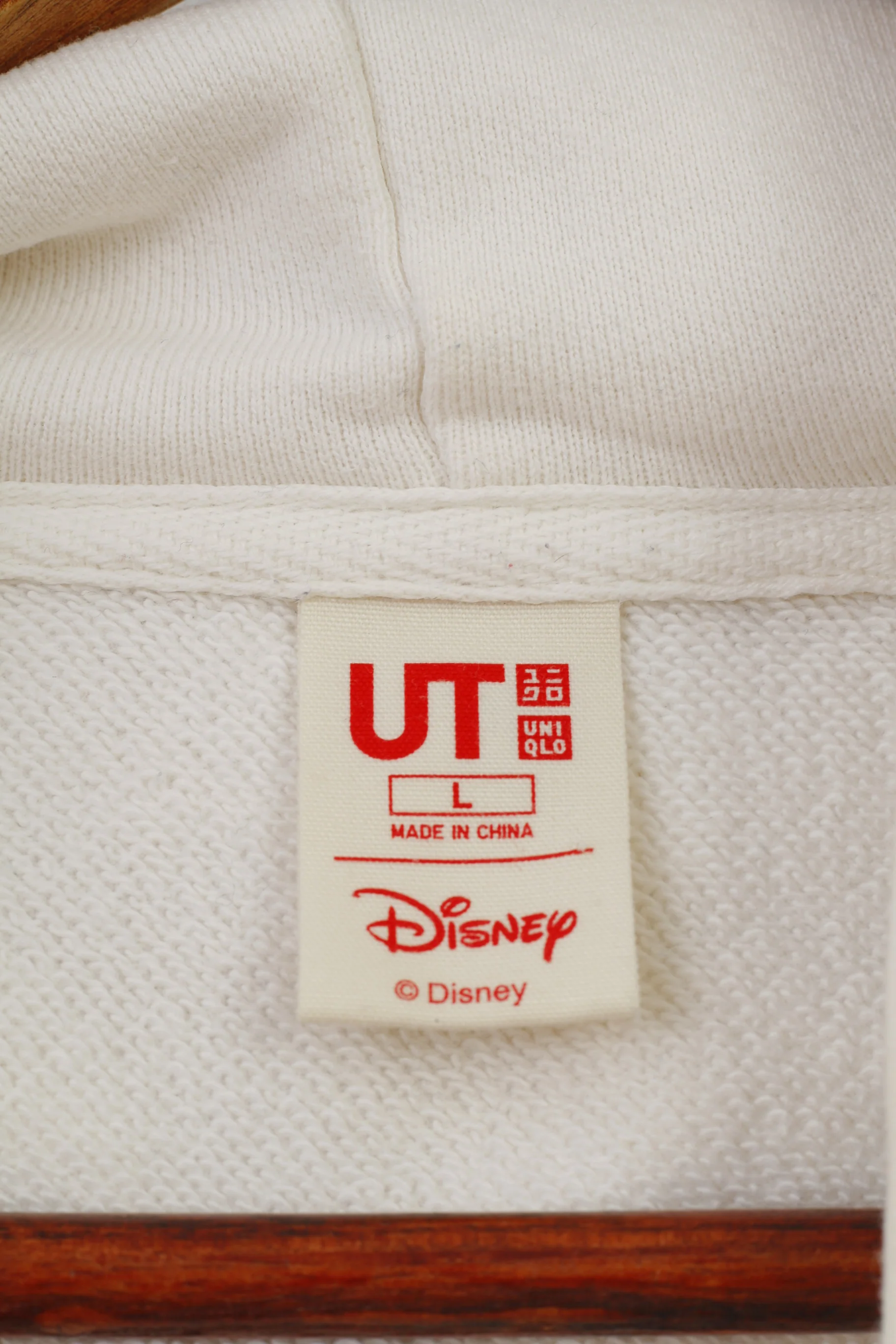 Disney Women L (M) Hoodie Cream Cotton Vintage Mickey Friends Hood Kangaroo 1925 Top - Image 6
