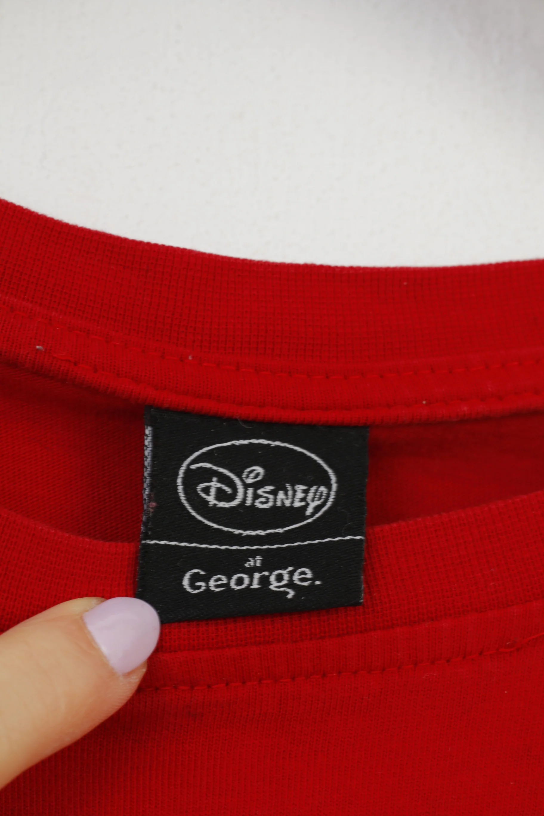 Disney Men L T-Shirt Burgundy Cotton Short Sleeve Crew Neck Graphic Top - Image 4