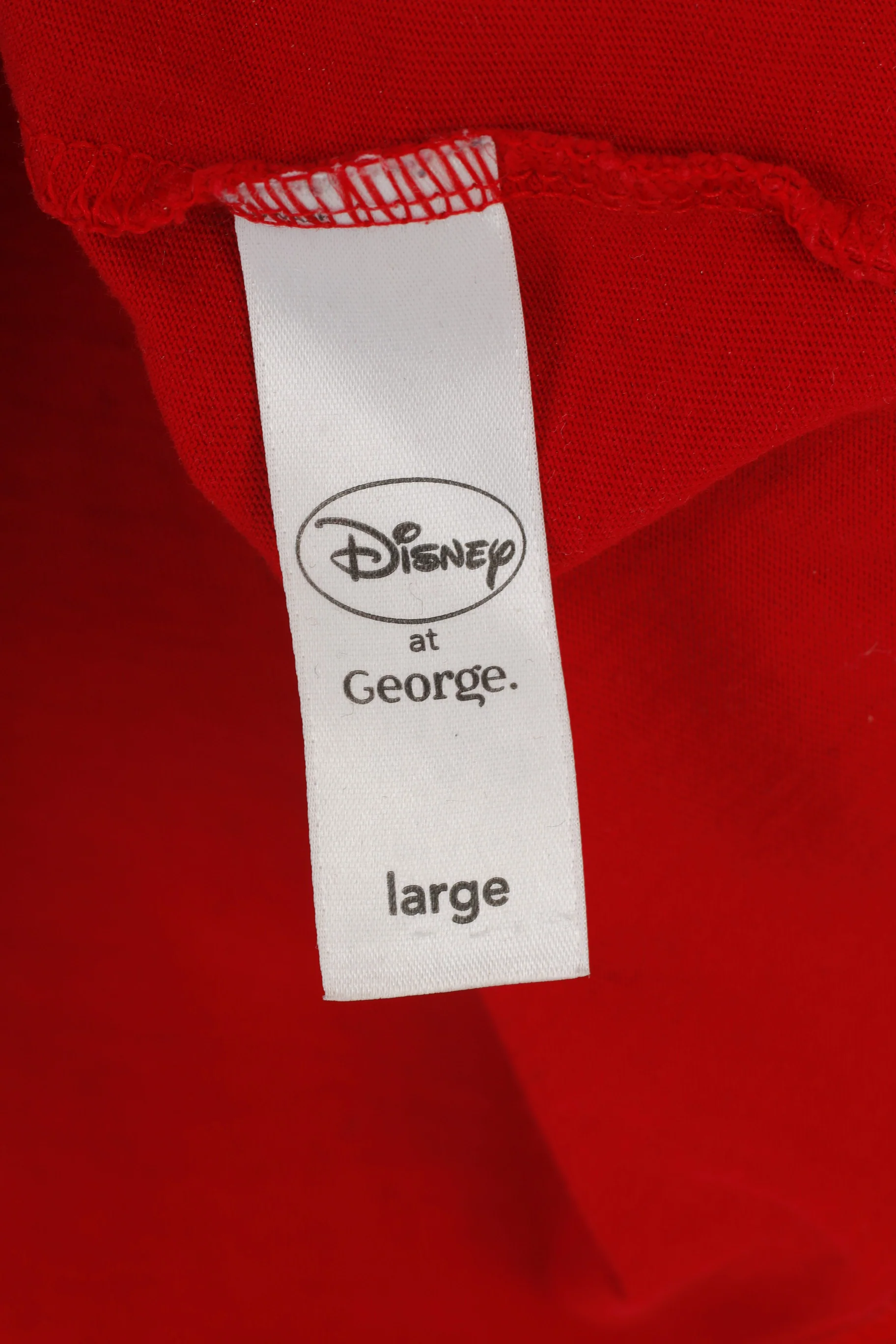 Disney Men L T-Shirt Burgundy Cotton Short Sleeve Crew Neck Graphic Top - Image 6