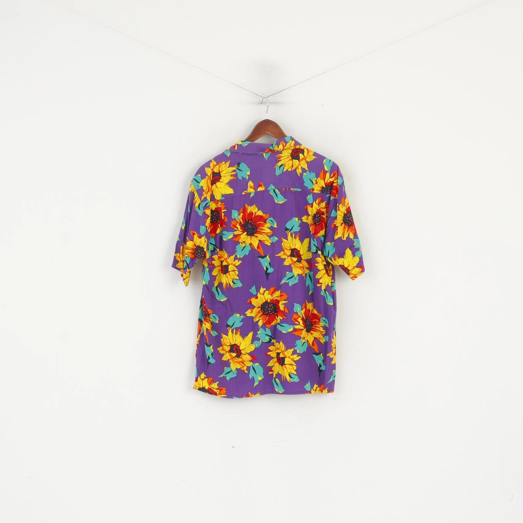 Division Hawaii Men M Casual Shirt Purple Pullover Floral Hawaii Soft Top - Image 5