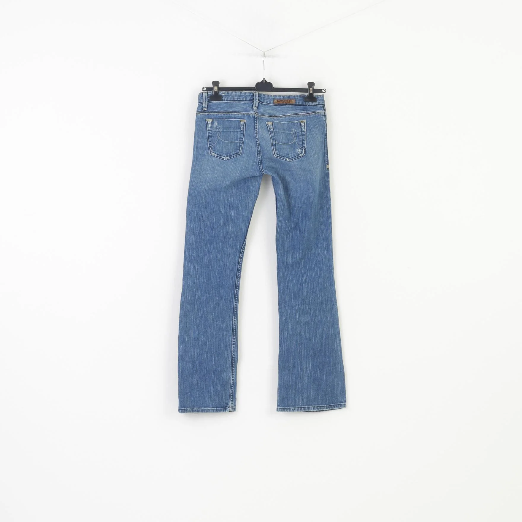 DKNY Men 28 Trousers Blue Cotton Jeans Elastan Low Waist VIntage Pants - Image 8