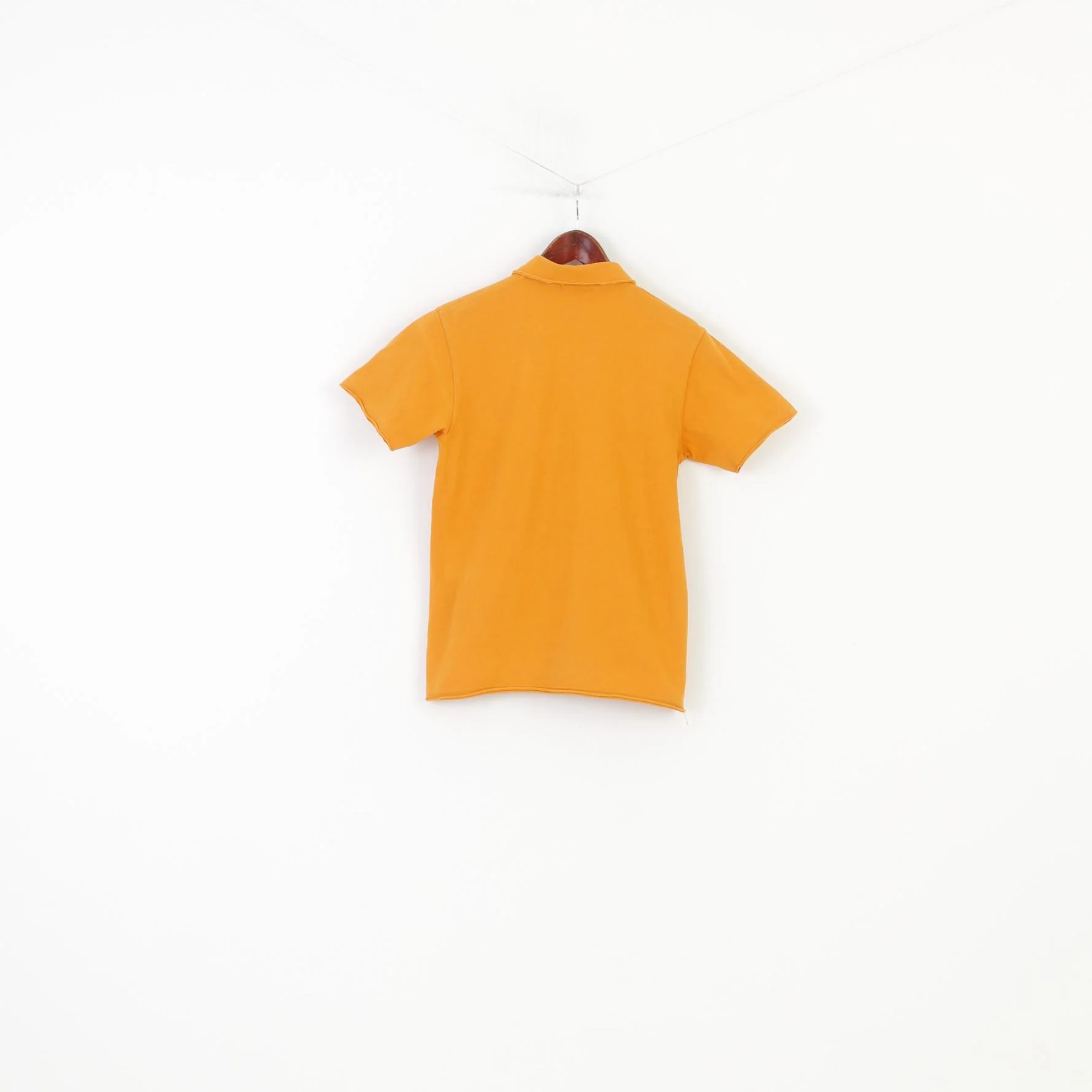 DKNY Men Polo Shirt 12 M Polo Shirt Orange Short Sleeve Cotton Top - Image 7