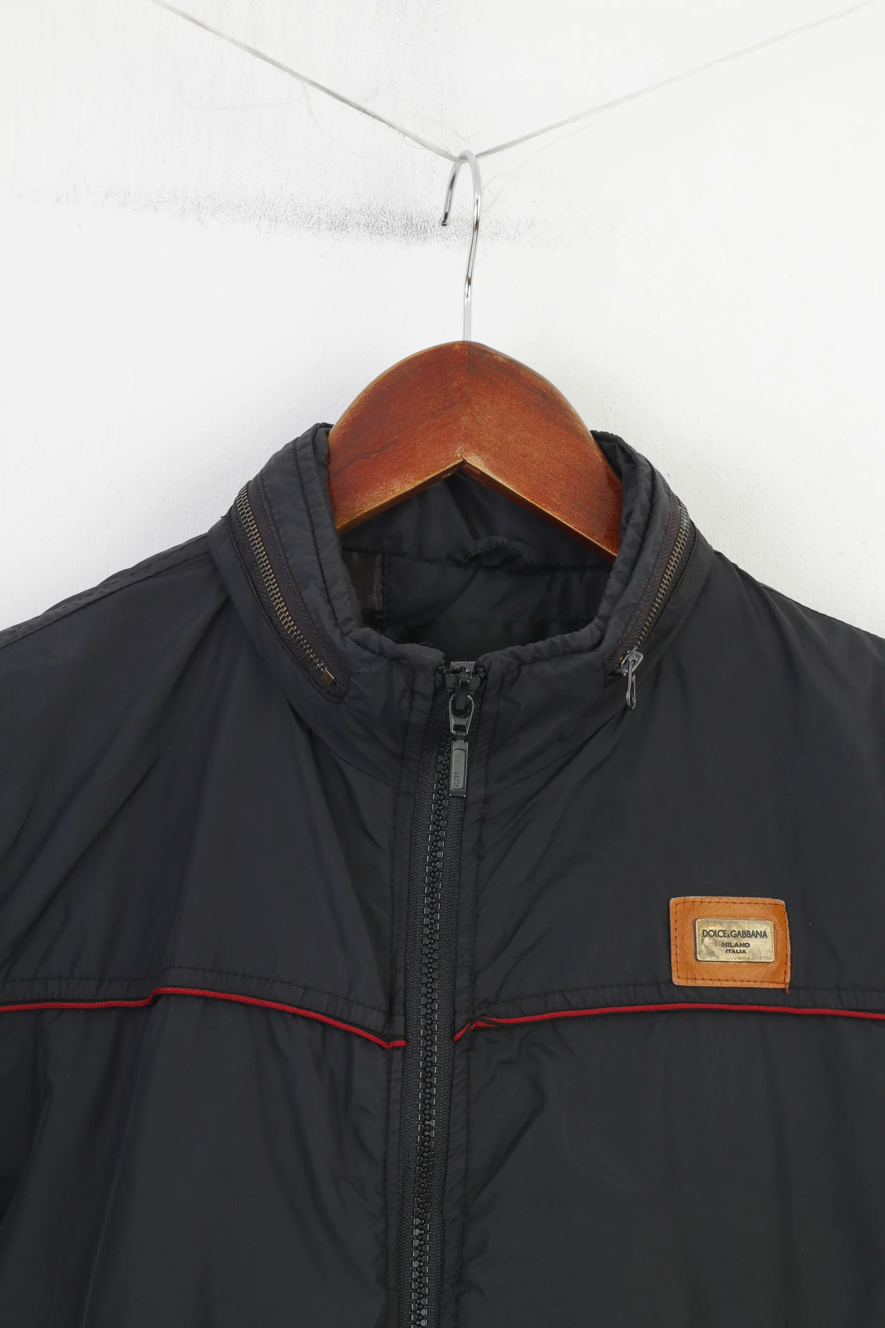 Dolce Gabbana Men L S Jacket Navy Full Zipper Hidden Hood IT.IT Vintage Top - Image 2