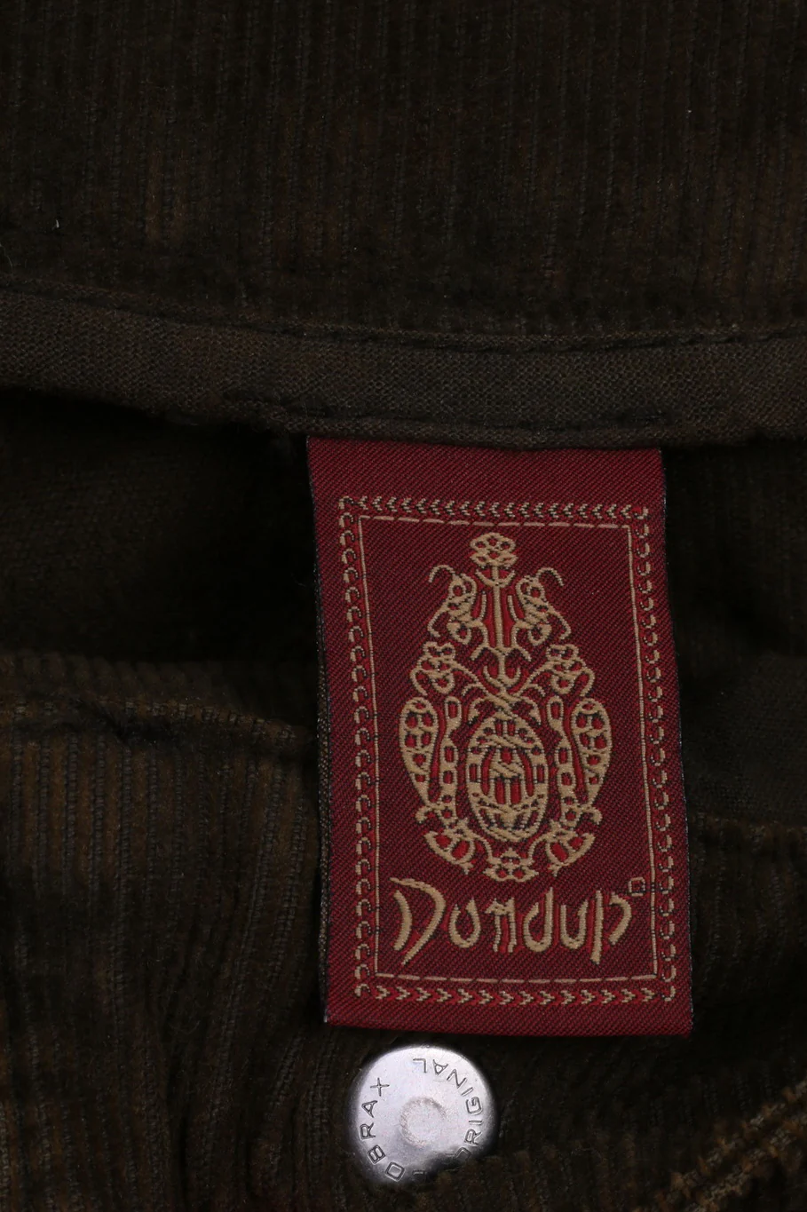 Dondup Women 28 Trousers Green Corduroy Cotton D006K Italy Knee Patches - Image 4