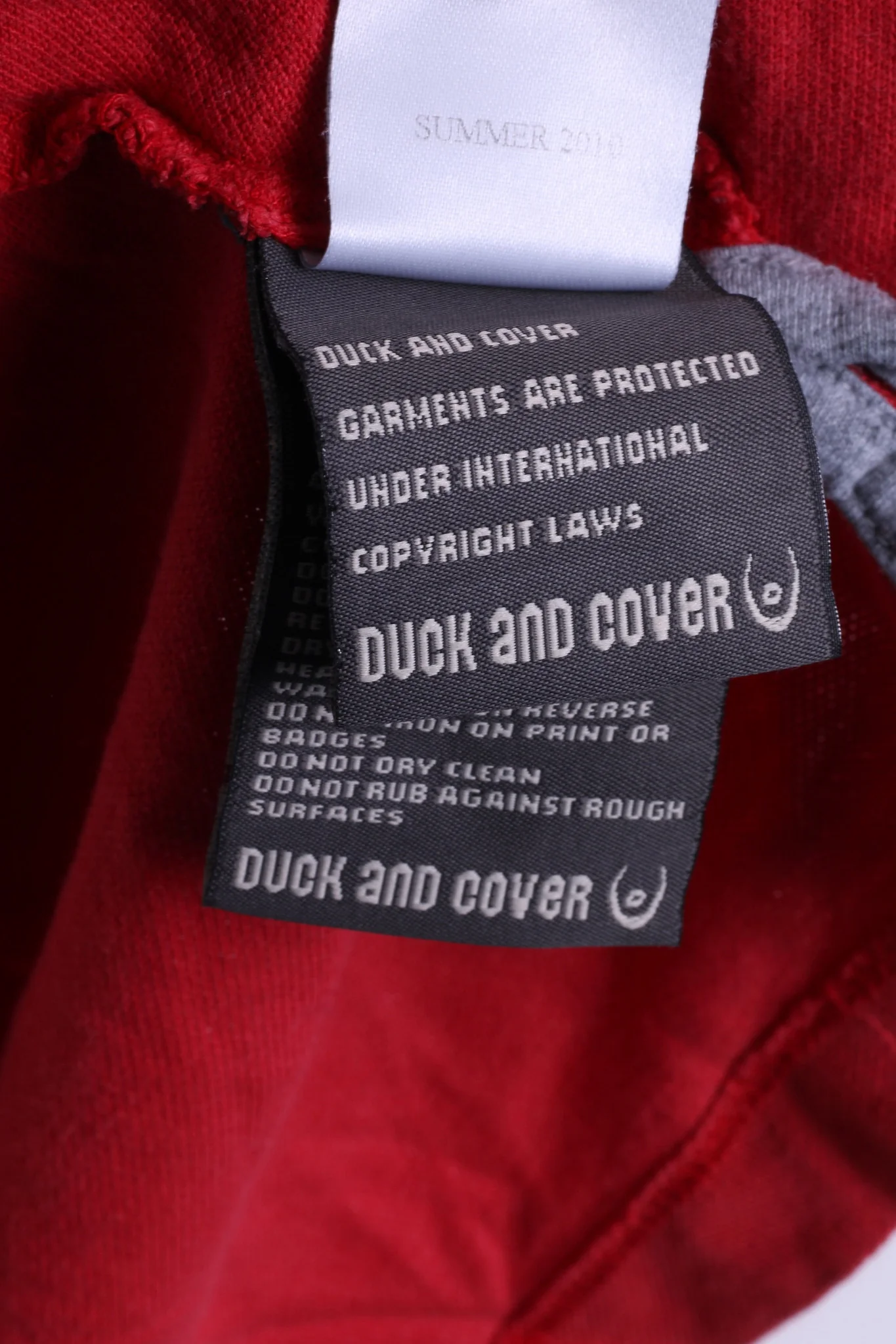 Duck and Cover Mens XL Polo Shirt Red Washed Look Cotton Top Jersey - Image 5