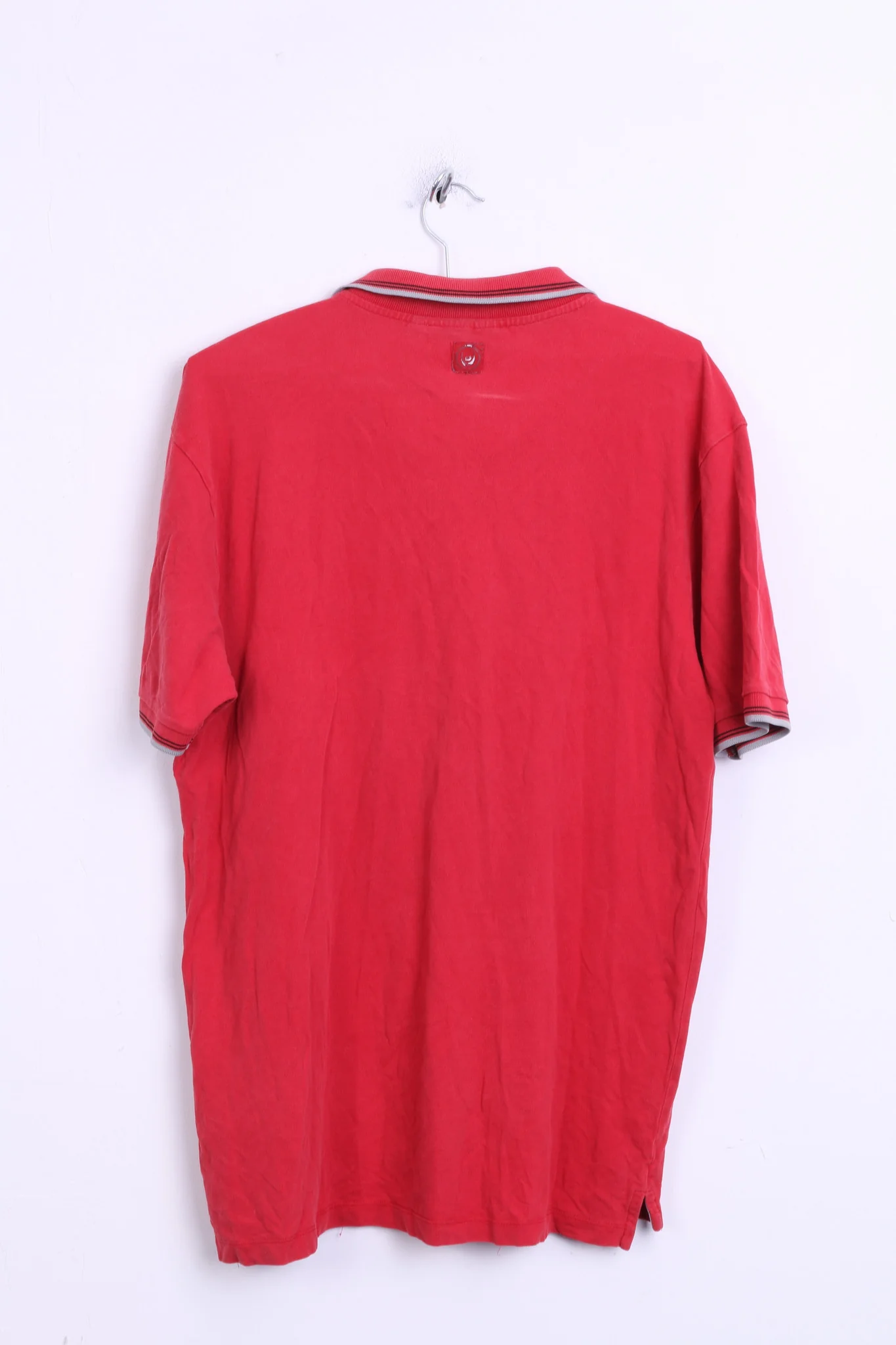 Duck and Cover Mens XL Polo Shirt Red Washed Look Cotton Top Jersey - Image 6