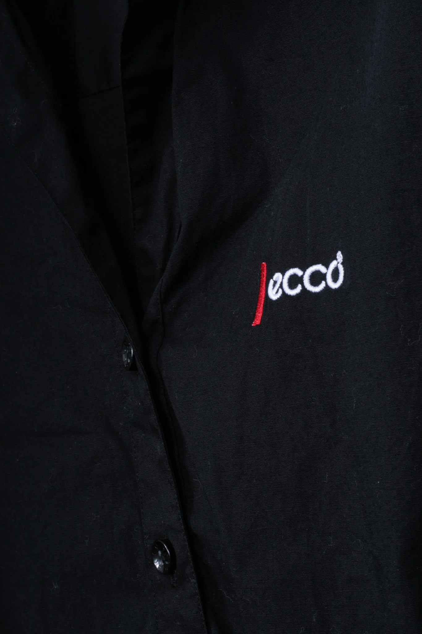 Ecco Womens L Casual Shirt Black Cotton Buttons Down Top - Image 2