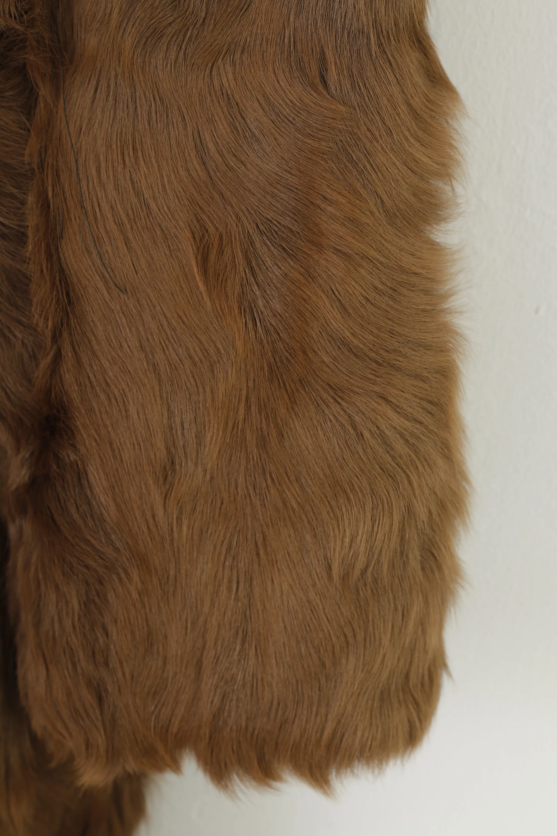 Echt Pelz Woman M Real Fur Jacket Brown Shiny Silky Pockets Vintage Top - Image 3