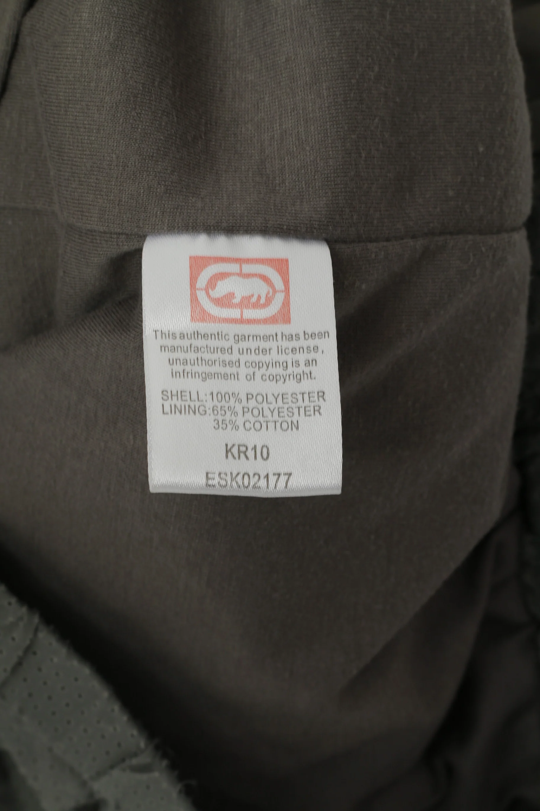 ECKO Unltd. Men S Jacket Gray Lightweight Zip Up Hooded Big Logo Sport Top - Image 5