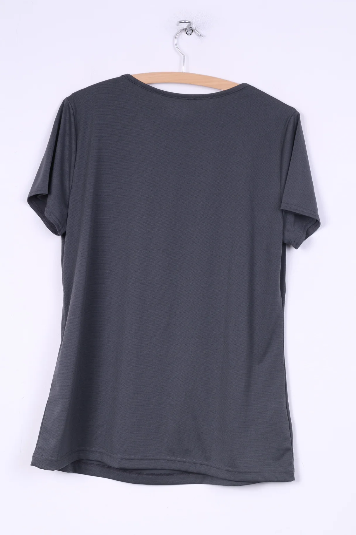 Eddie Bauer Womens XL Shirt Grey Sccop Neck Striped Freedry Top - Image 5