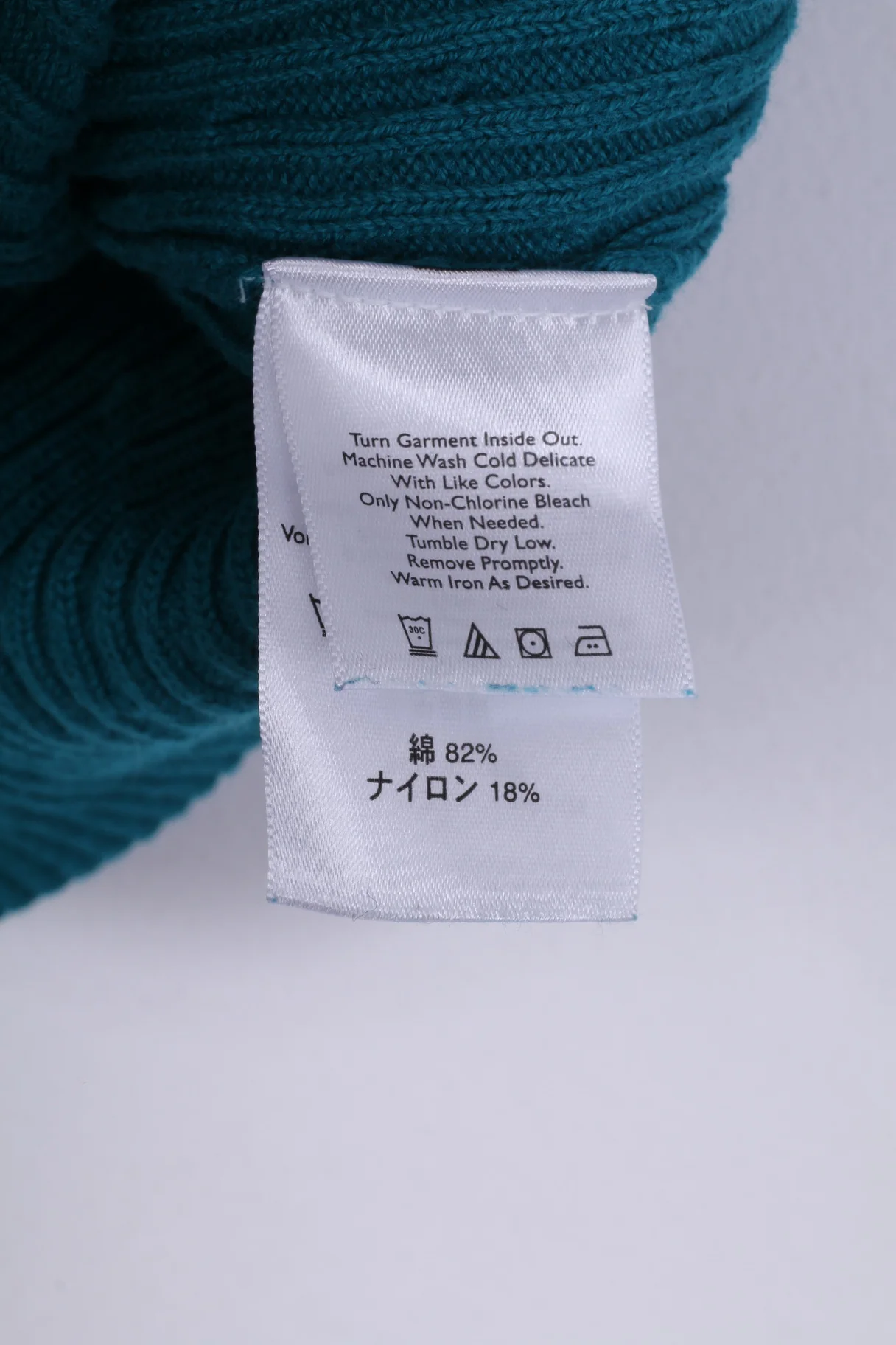 Eddie Bauer Womens XS Jumper Round Neck Sweater Turquoise Short Sleeve Cotton Nylon Knit - Image 3