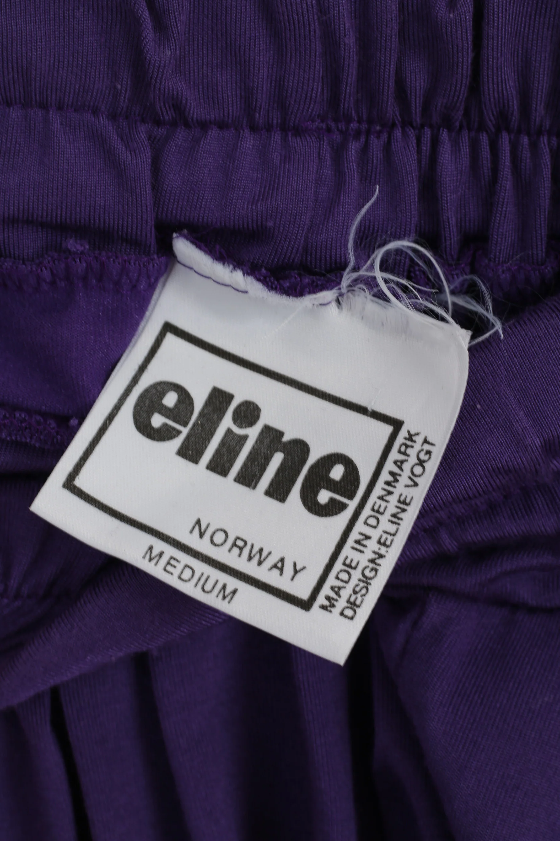 Eline Norawy Women M (S) Trousers Purple Cotton Tactel Classic High Waist Pants - Image 3
