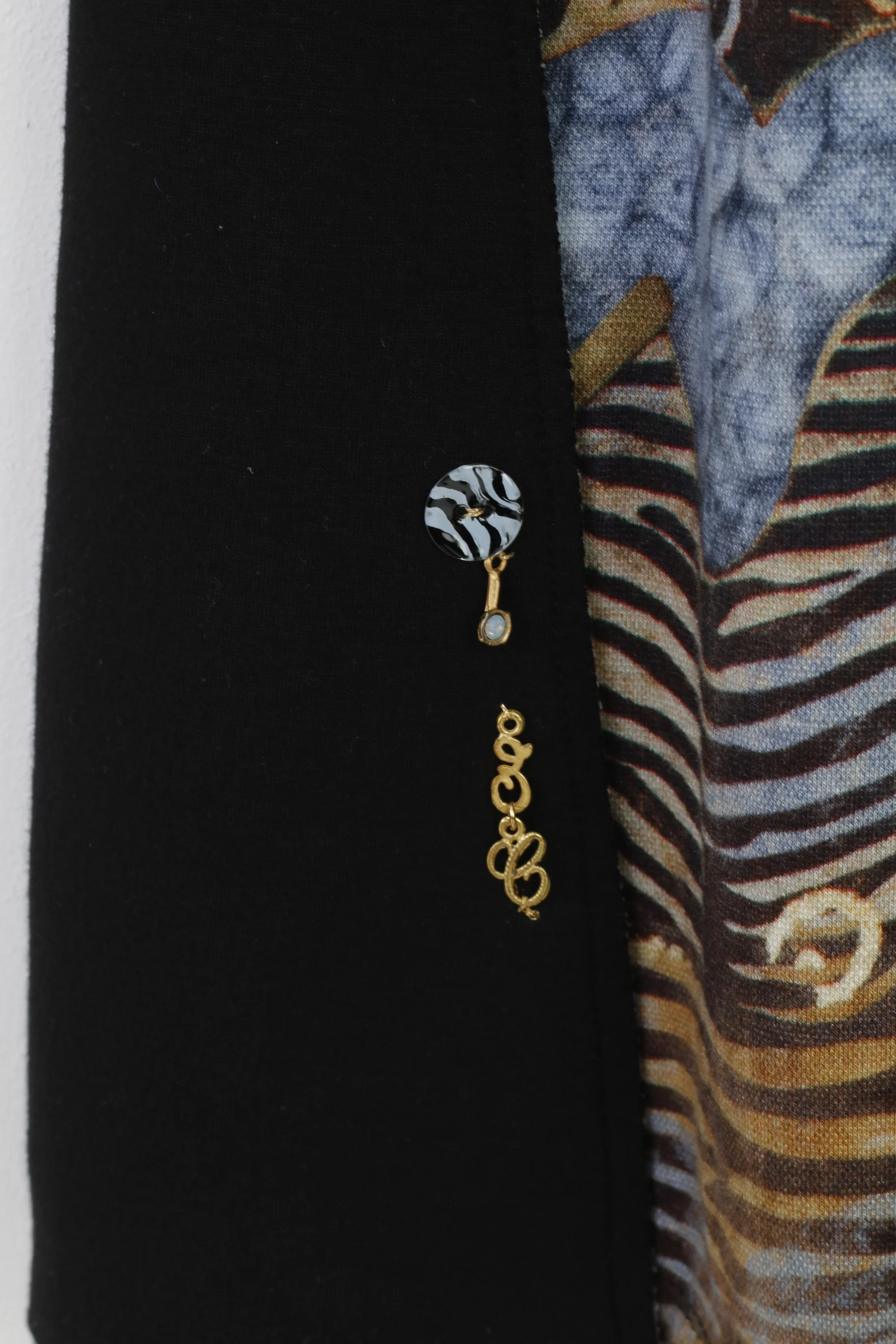 Elisa Cavaletti Woman XXL Dress Black Viscosa Animal Print Geometric Oversize Long Sleeve - Image 4