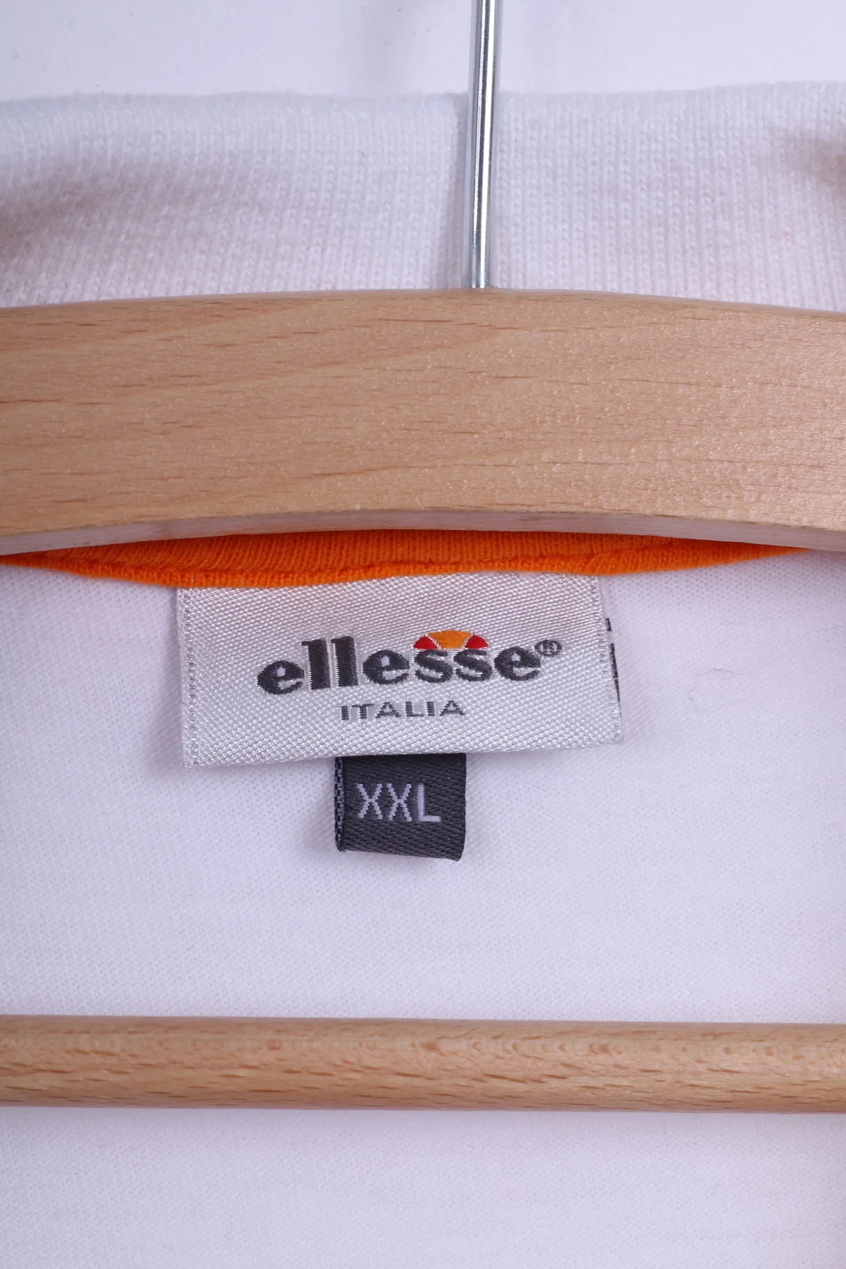 Ellesse Italia Mens XXL Polo Shirt White Cotton Short Sleeve - Image 3