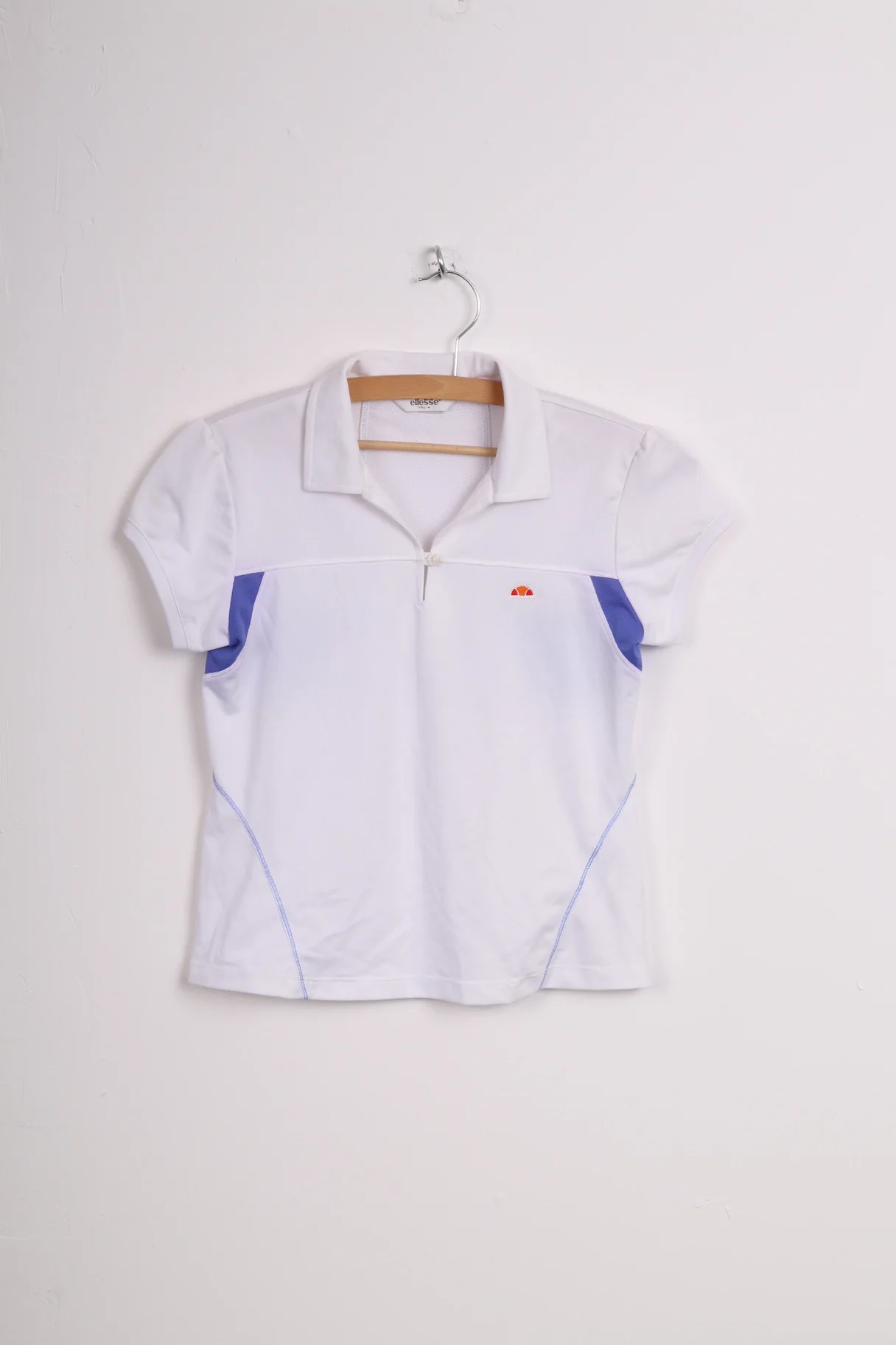 Ellesse Italia Grils L 12-14Yrs Polo Shirt White Sport Short Sleeve