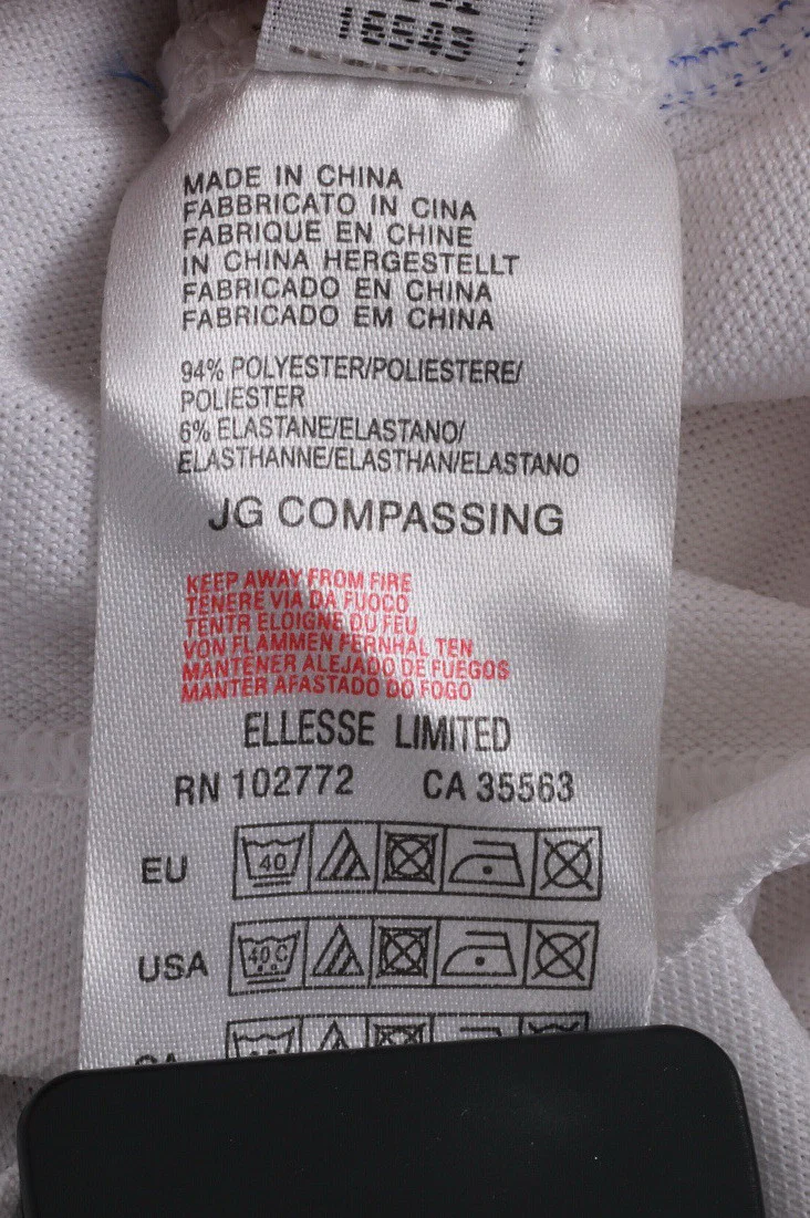 Ellesse Italia Grils L 12-14Yrs Polo Shirt White Sport Short Sleeve - Image 5