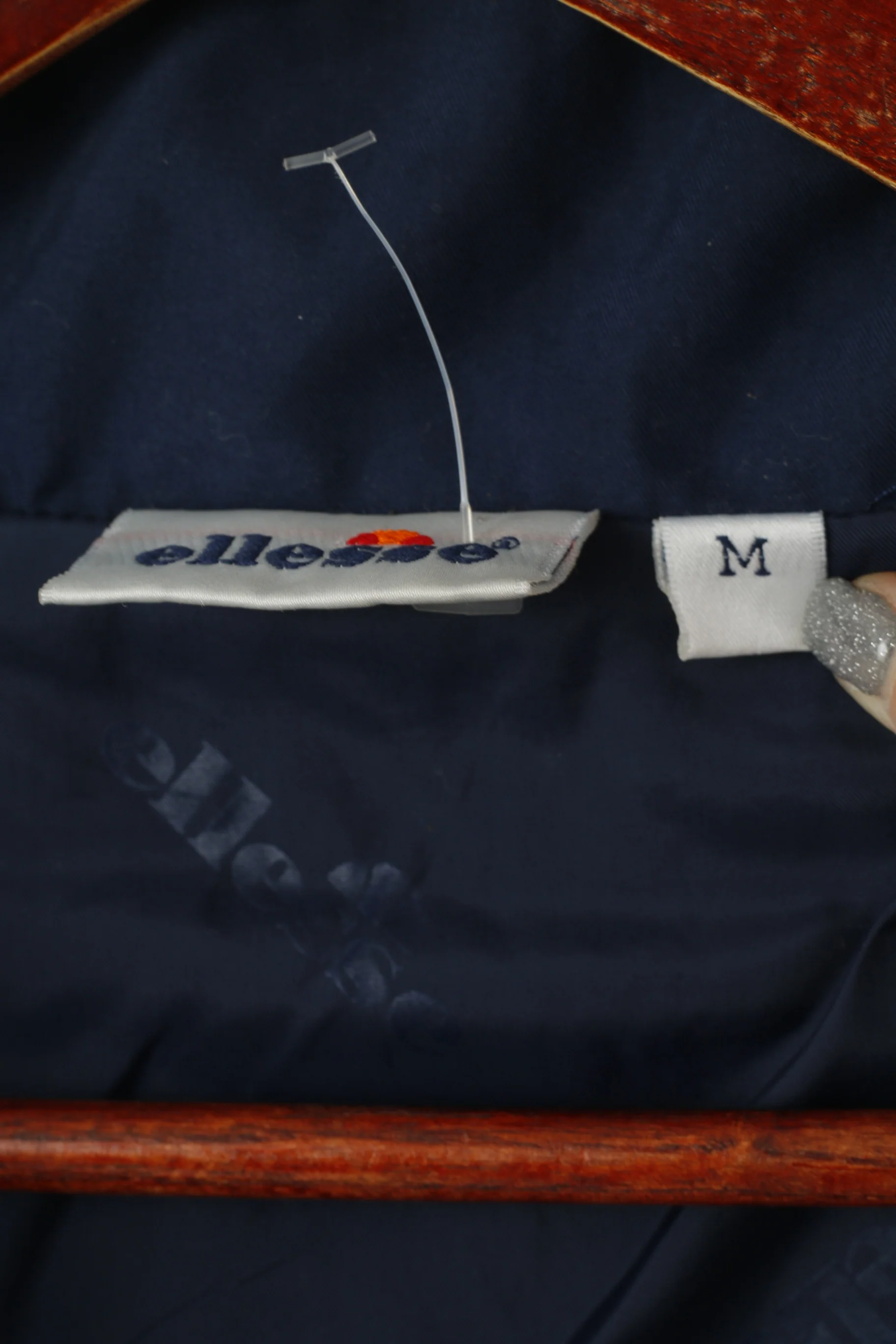 Ellesse Men M Jacket Navy Sportswear Full Zip Vintage Bomber track Top - Image 5