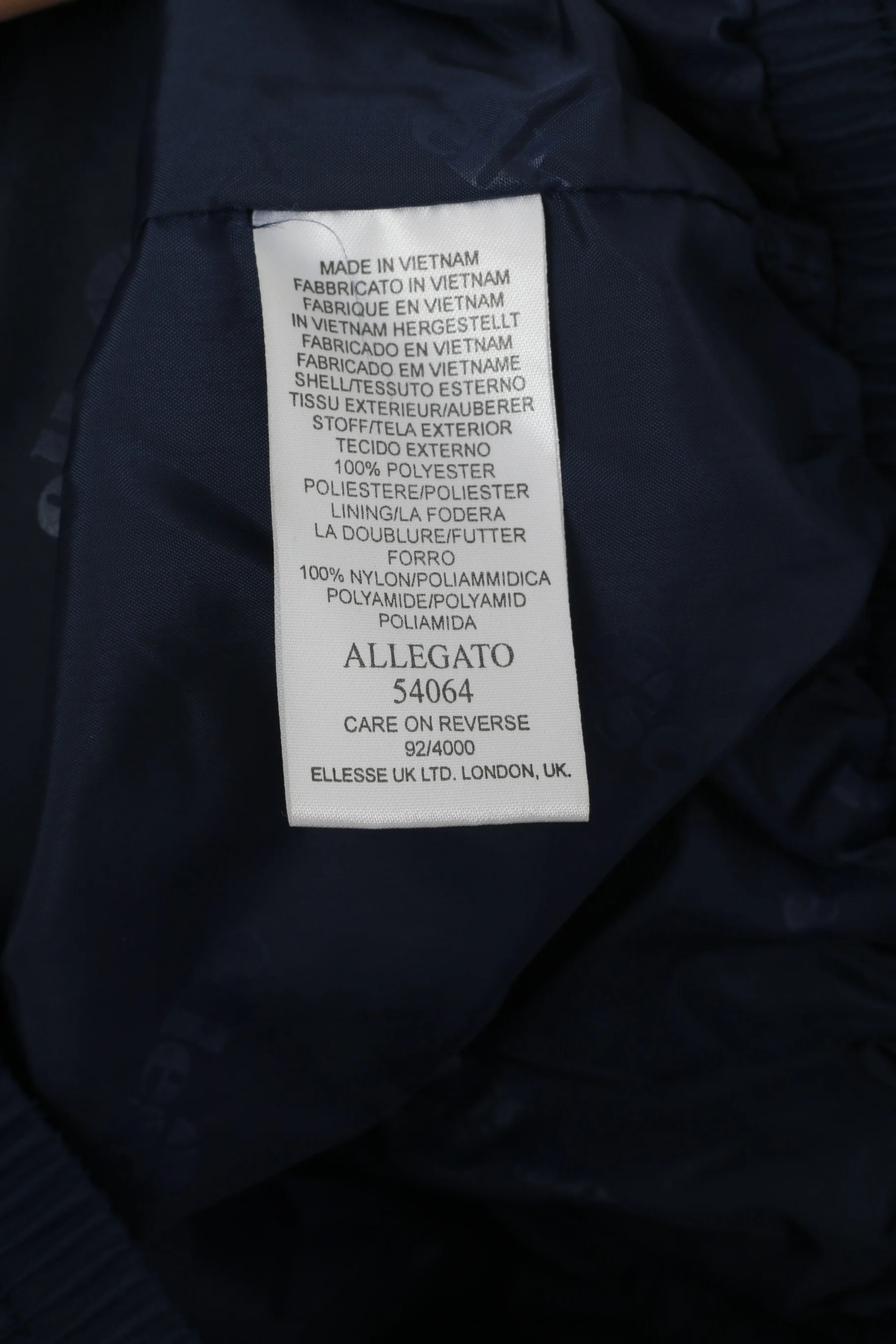 Ellesse Men M Jacket Navy Sportswear Full Zip Vintage Bomber track Top - Image 6