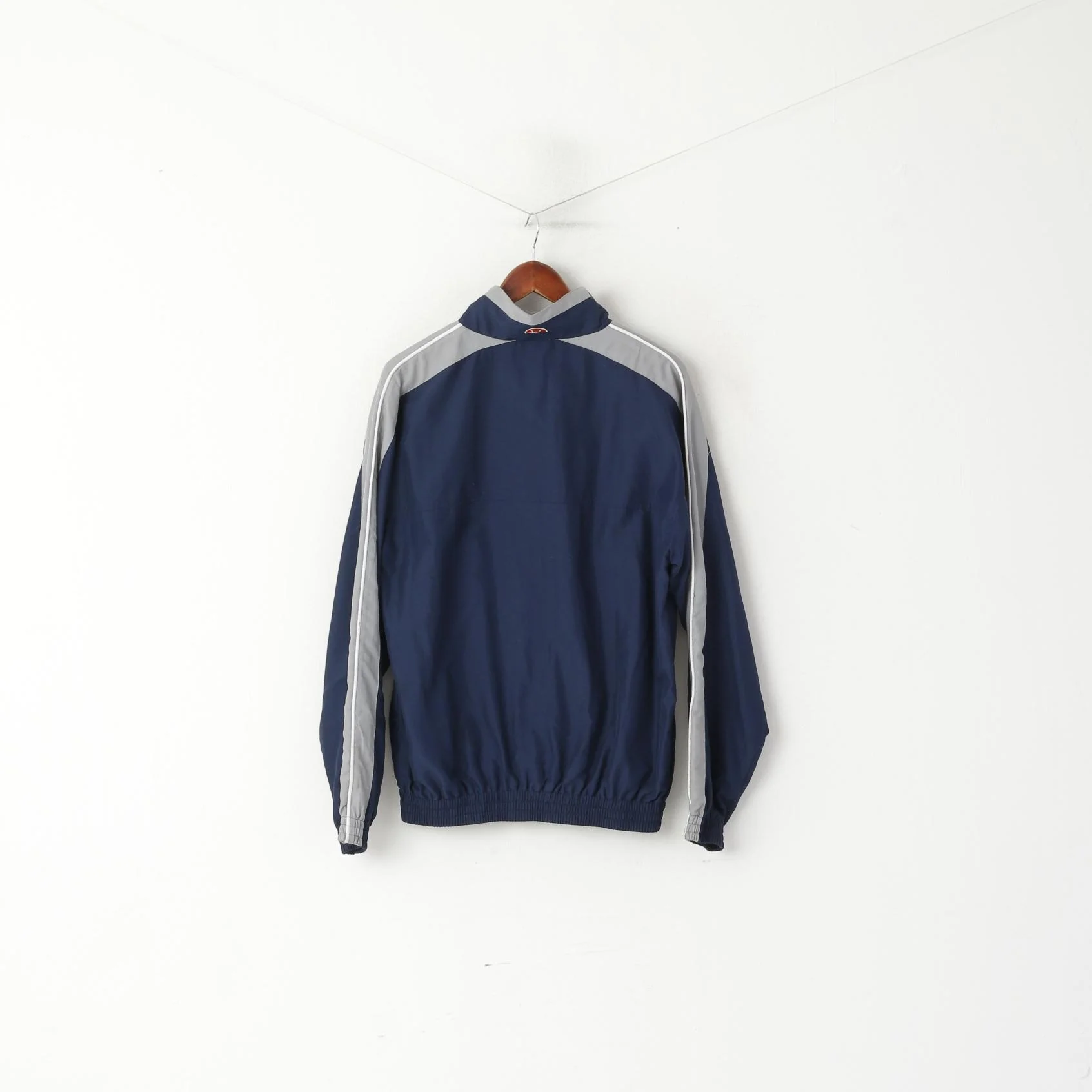 Ellesse Men M Jacket Navy Sportswear Full Zip Vintage Bomber track Top - Image 7