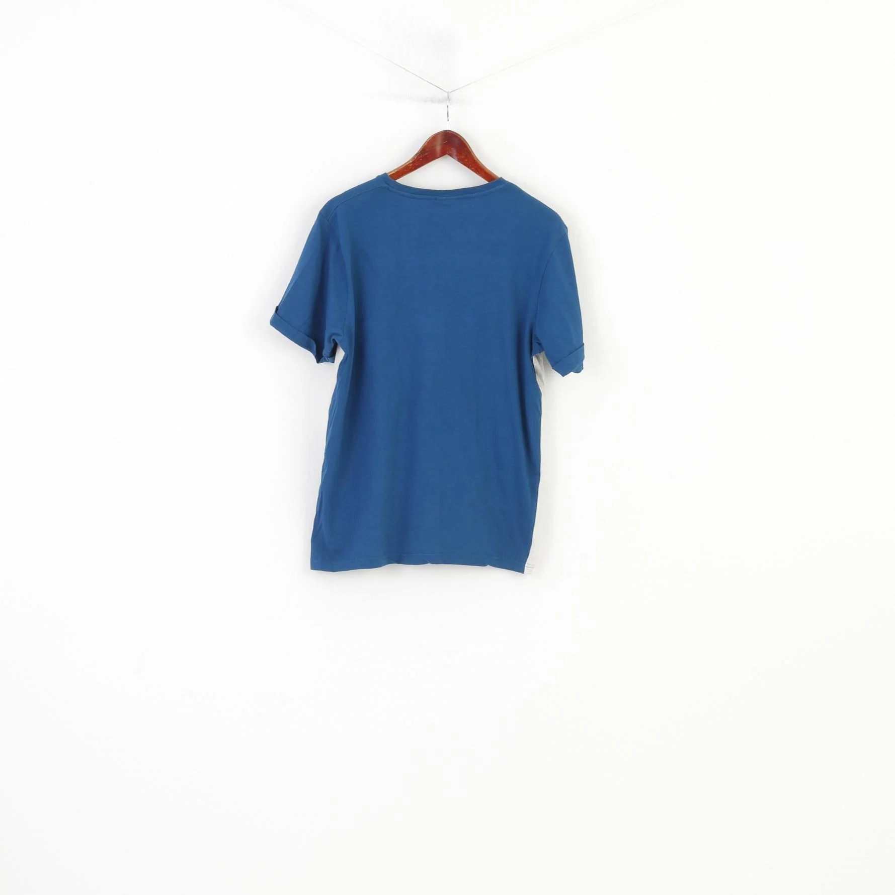 Ellesse Men M T-Shirt Big Logo Cotton Grey Crew Neck Sportswear Top - Image 7