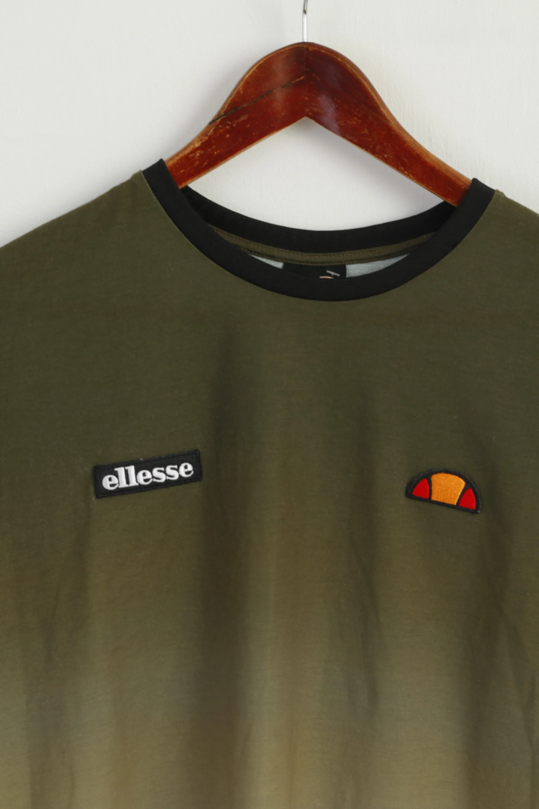 Ellesse Men XL T-Shirt Green Polyester Sportswear Crew Neck Sport Top - Image 3