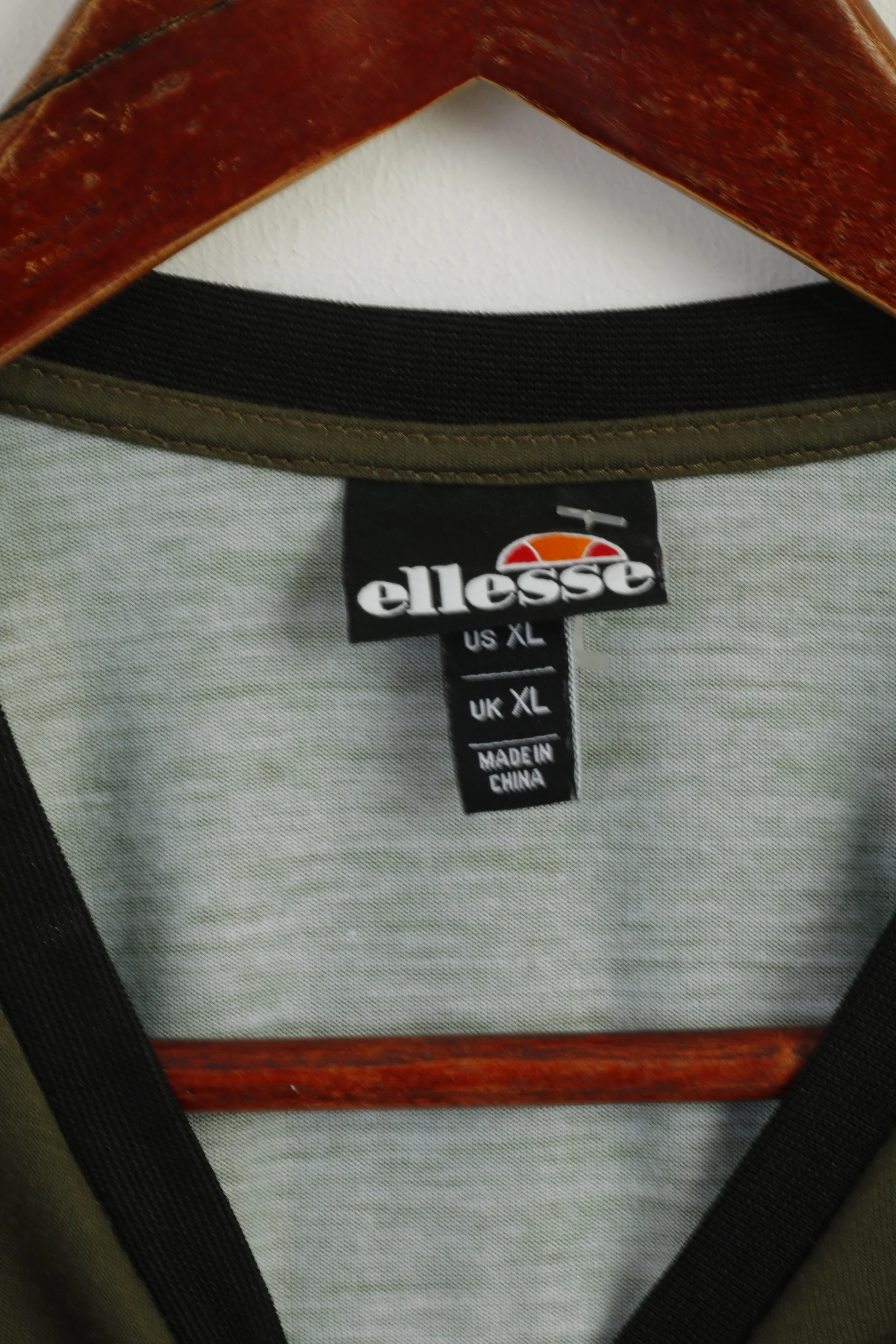 Ellesse Men XL T-Shirt Green Polyester Sportswear Crew Neck Sport Top - Image 4