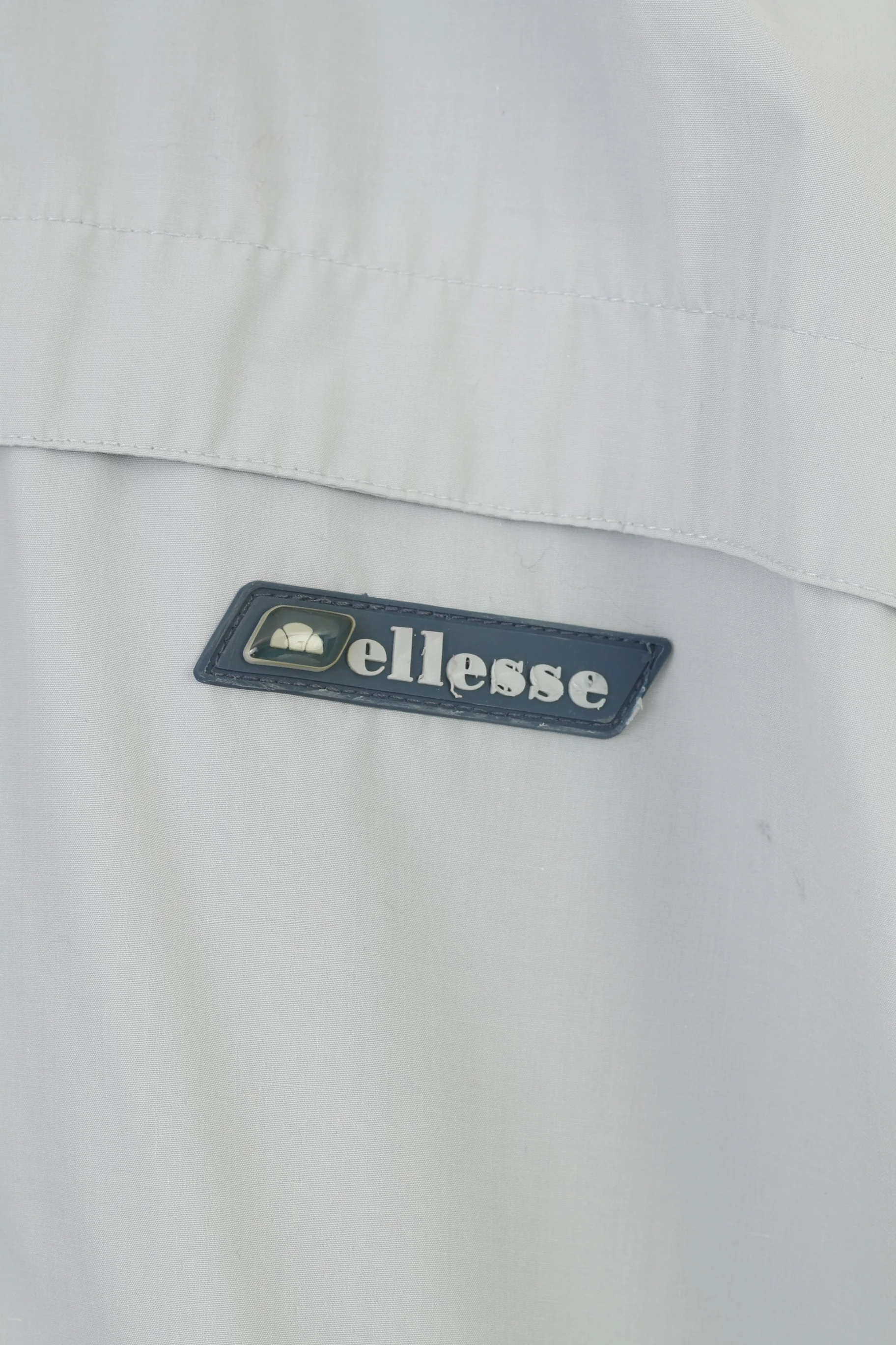 Ellesse Woman 12 M Jacket Zip Neck Grey Hood Pocket Spot Vintage Top - Image 4