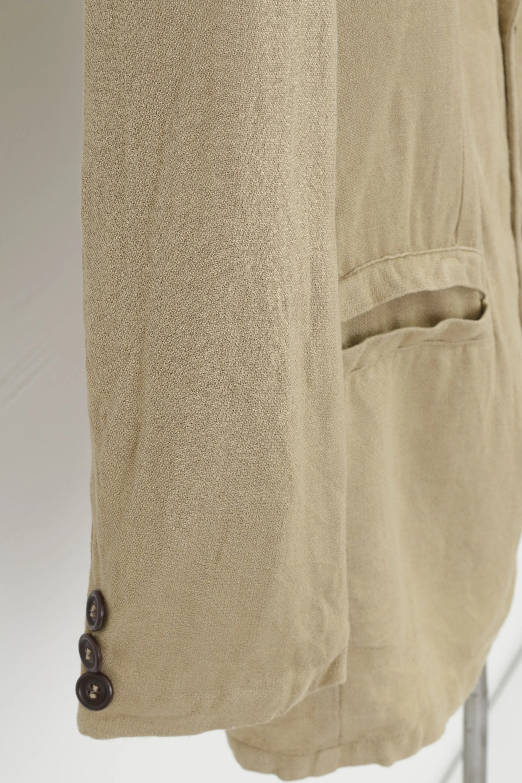 Emporio Armani Men 50 40 Blazer Beige Elegant Bottoms Made in Italy Jacket - Image 3