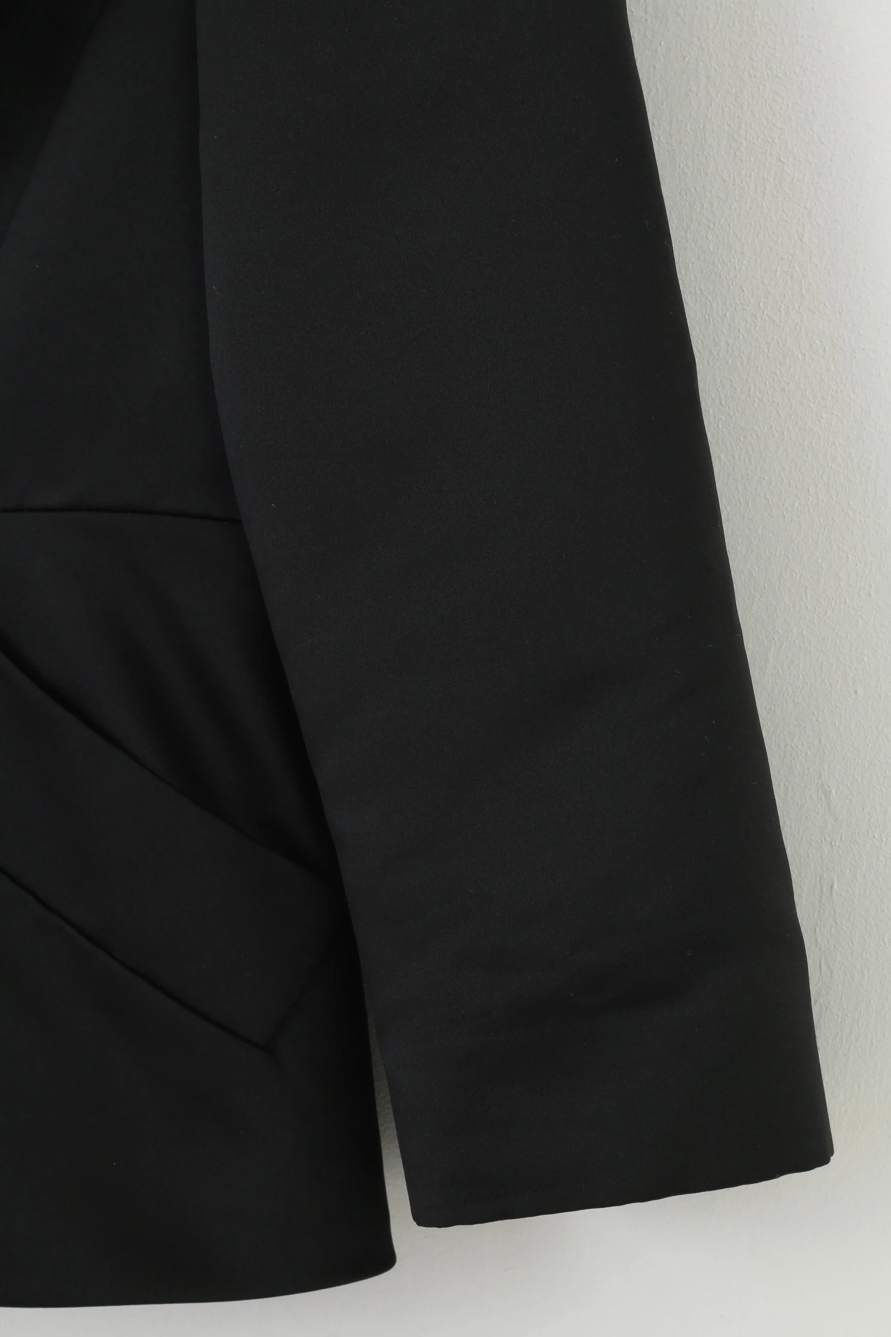 Emporio Armani Woman 40 S Jacket Black Bottom Collar Breasted Elegant Blazer Polyester Top - Image 4