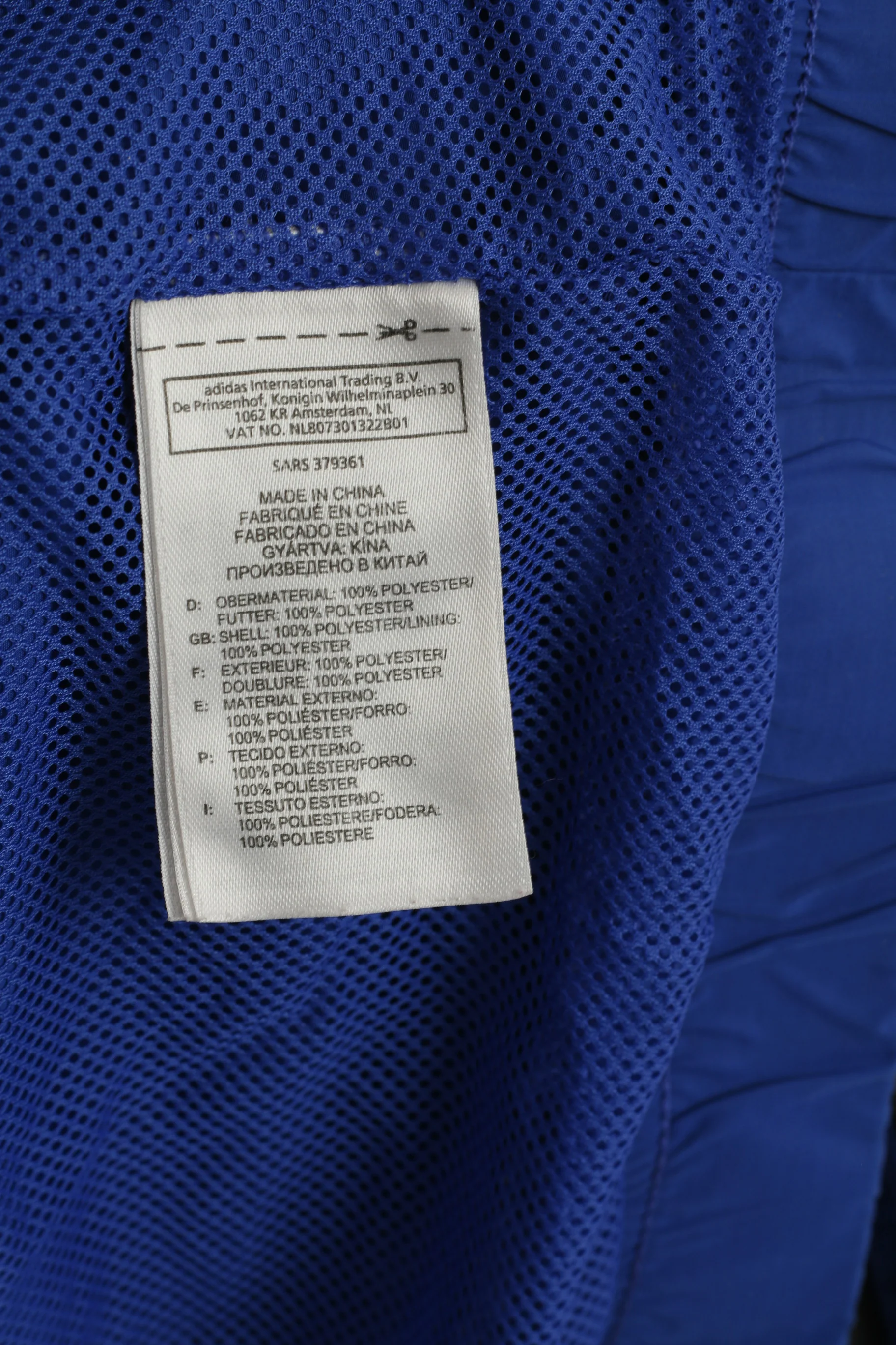 Adidas Men M Jacket Blue Sportswear Zip Up Football Vintage 2008 Track Top - Image 7