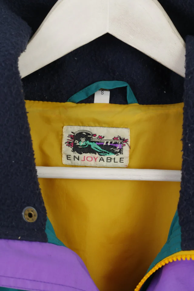 Enjoyable Mens S Jacket Green Nylon Vintage Zip Up Sportswear Parka Top - Image 6