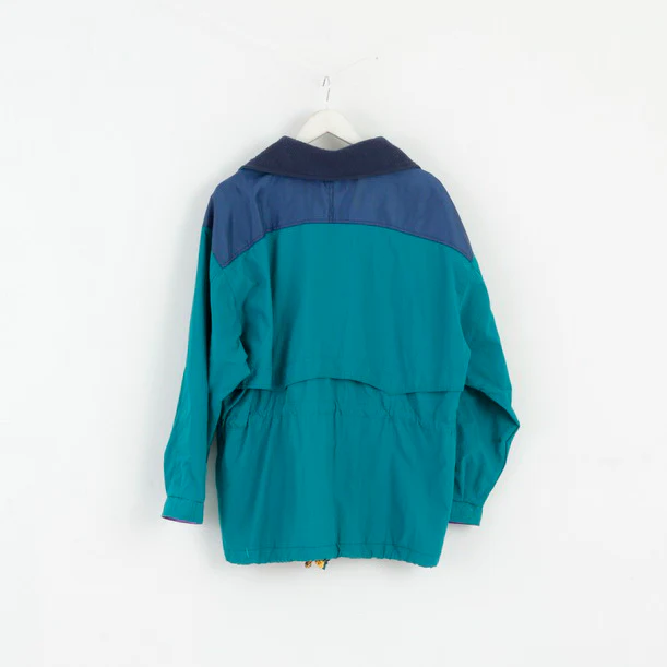 Enjoyable Mens S Jacket Green Nylon Vintage Zip Up Sportswear Parka Top - Image 8