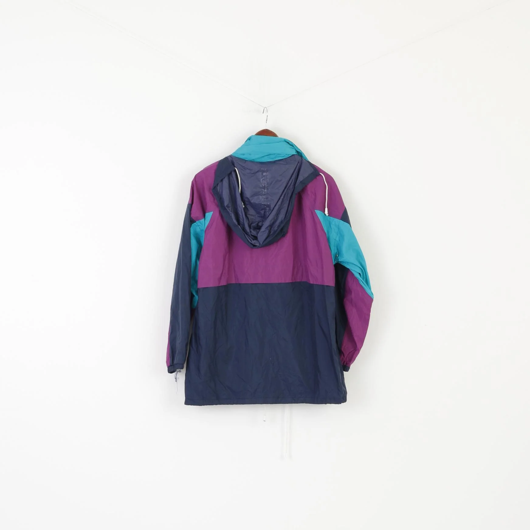 Enjoyable Womanswear Women L Jacket Purple Nylon Waterproof Vintage Hooded Top - Image 5