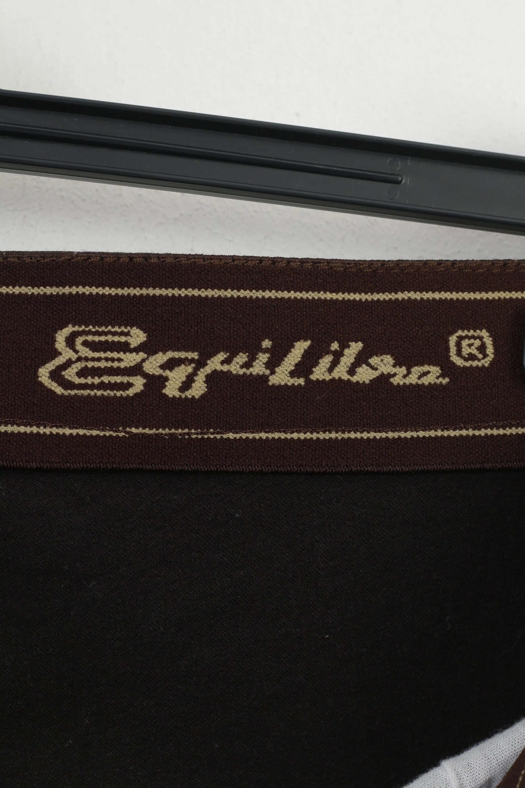 Equilibro Women 22 Trousers Brown Cotton Horse Ride Pants Elastic Outwear Training Belt Loops Vintage Pants - Image 6