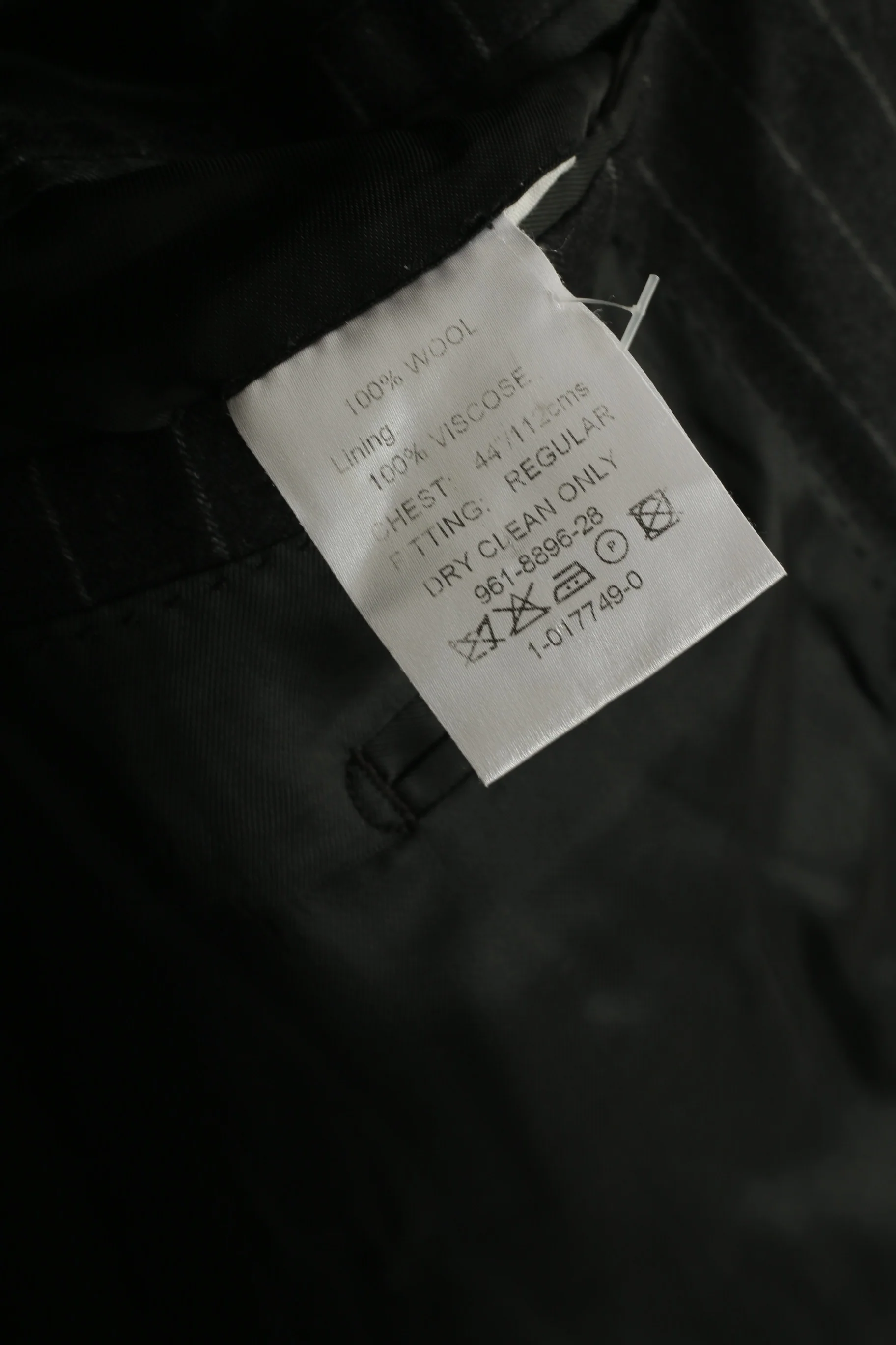 Ermenegildo Zegna Men 44 Blazer Charcoal Striped Wool Woven in Italy Vintage Jacket - Image 6