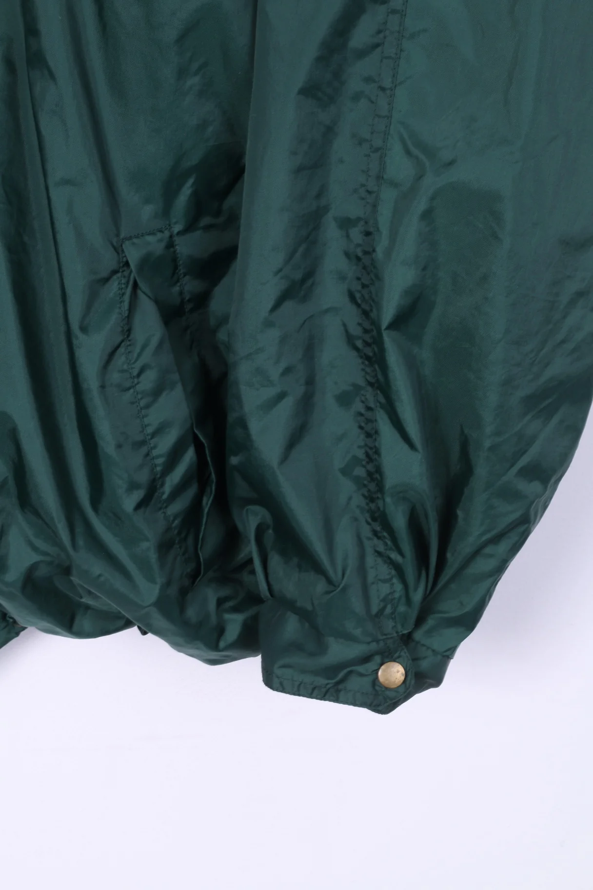 Erwin Santino Mens XL Jacket Lightweight Nylon Waterproof Green Hooded Full Zipper Volleyball Teamplay Sportswear - Image 3